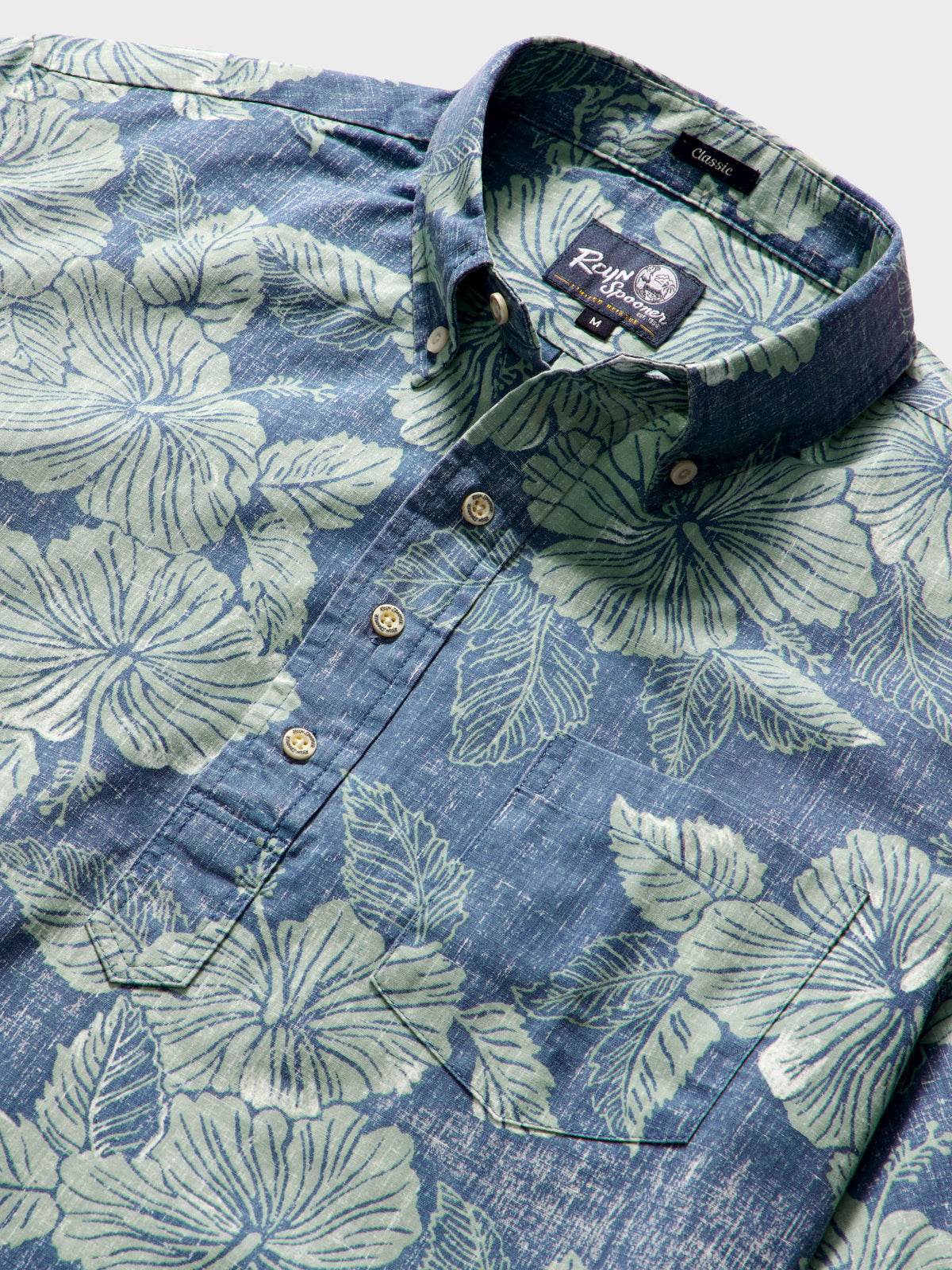 Reyn Spooner ALOHA BISCUS PULLOVER in BLUE HORIZON