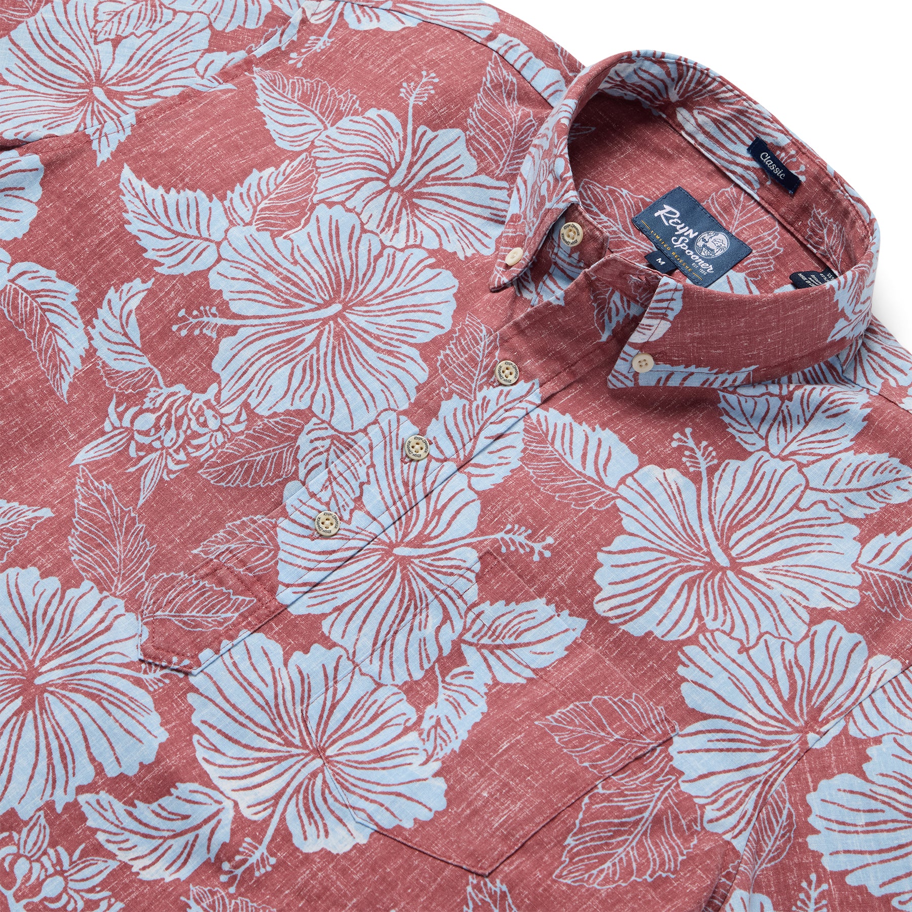 Reyn Spooner ALOHA BISCUS PULLOVER in FADED GINGER