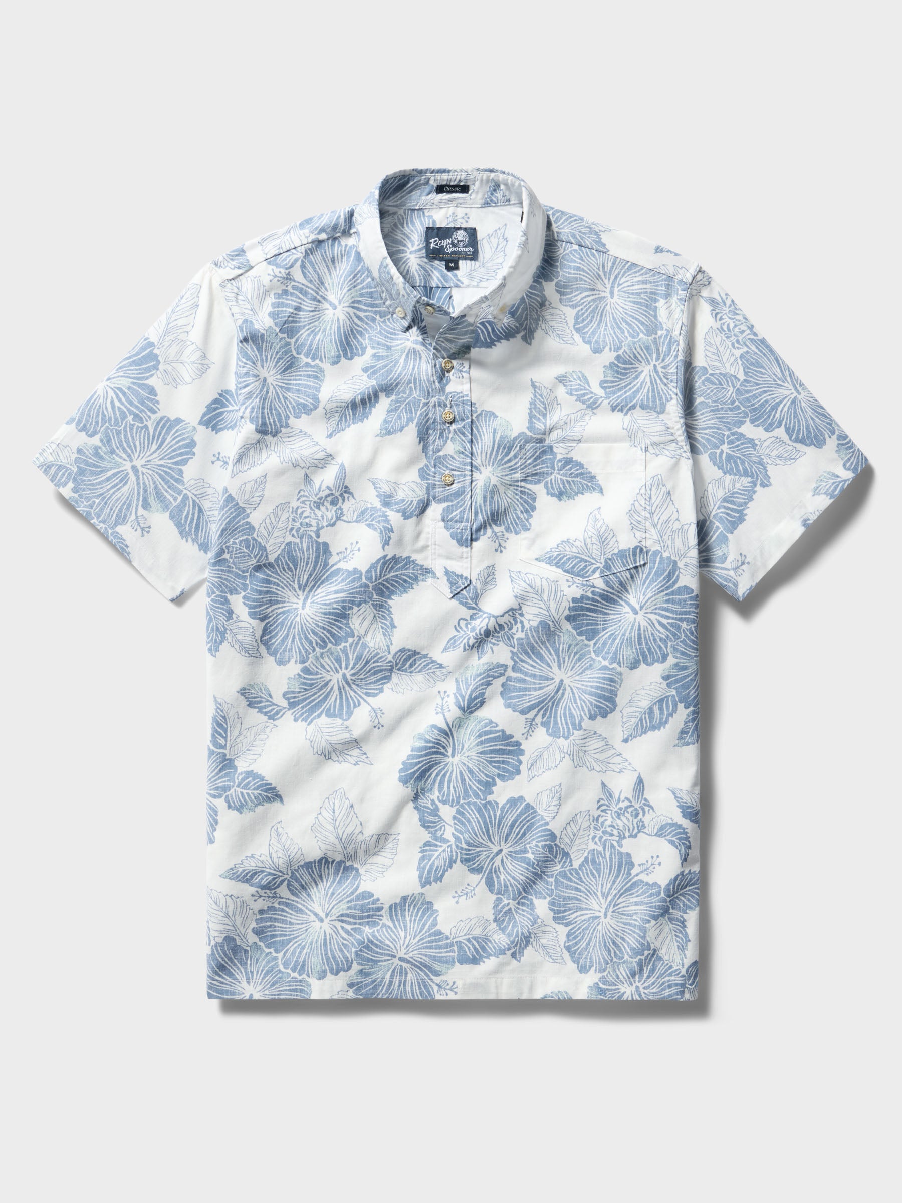 Reyn Spooner ALOHA BISCUS PULLOVER in WHITE