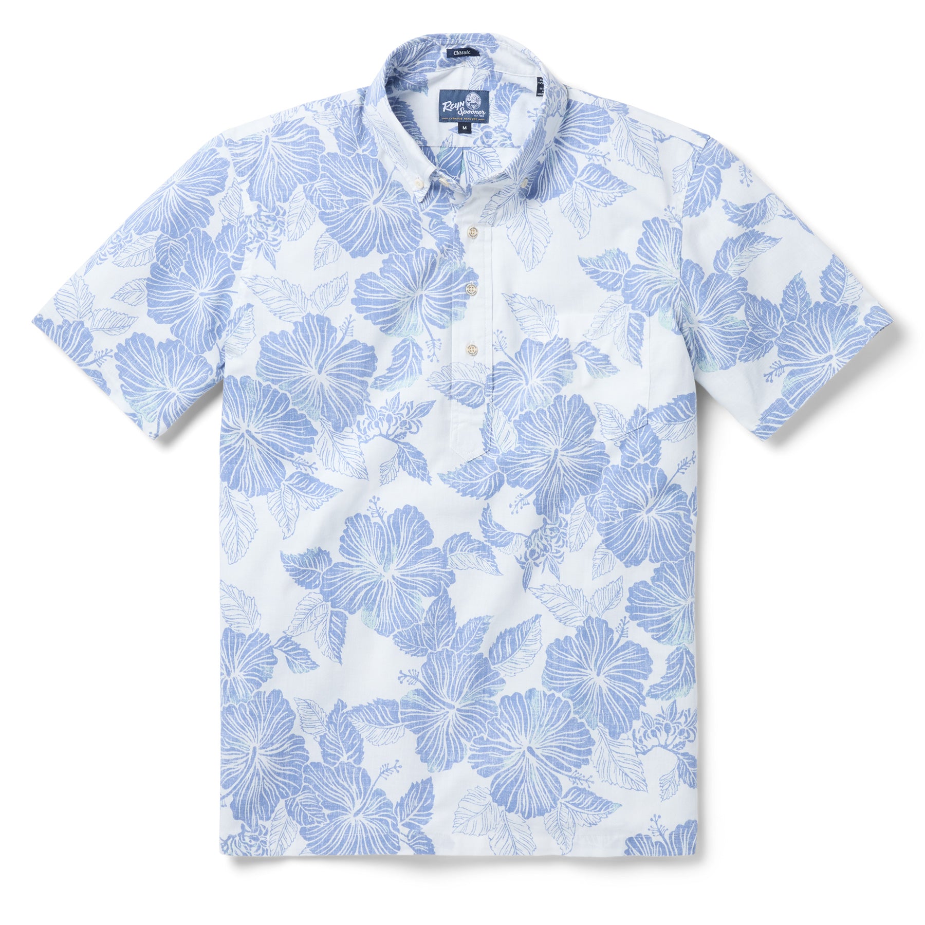 Reyn Spooner ALOHA BISCUS PULLOVER in WHITE