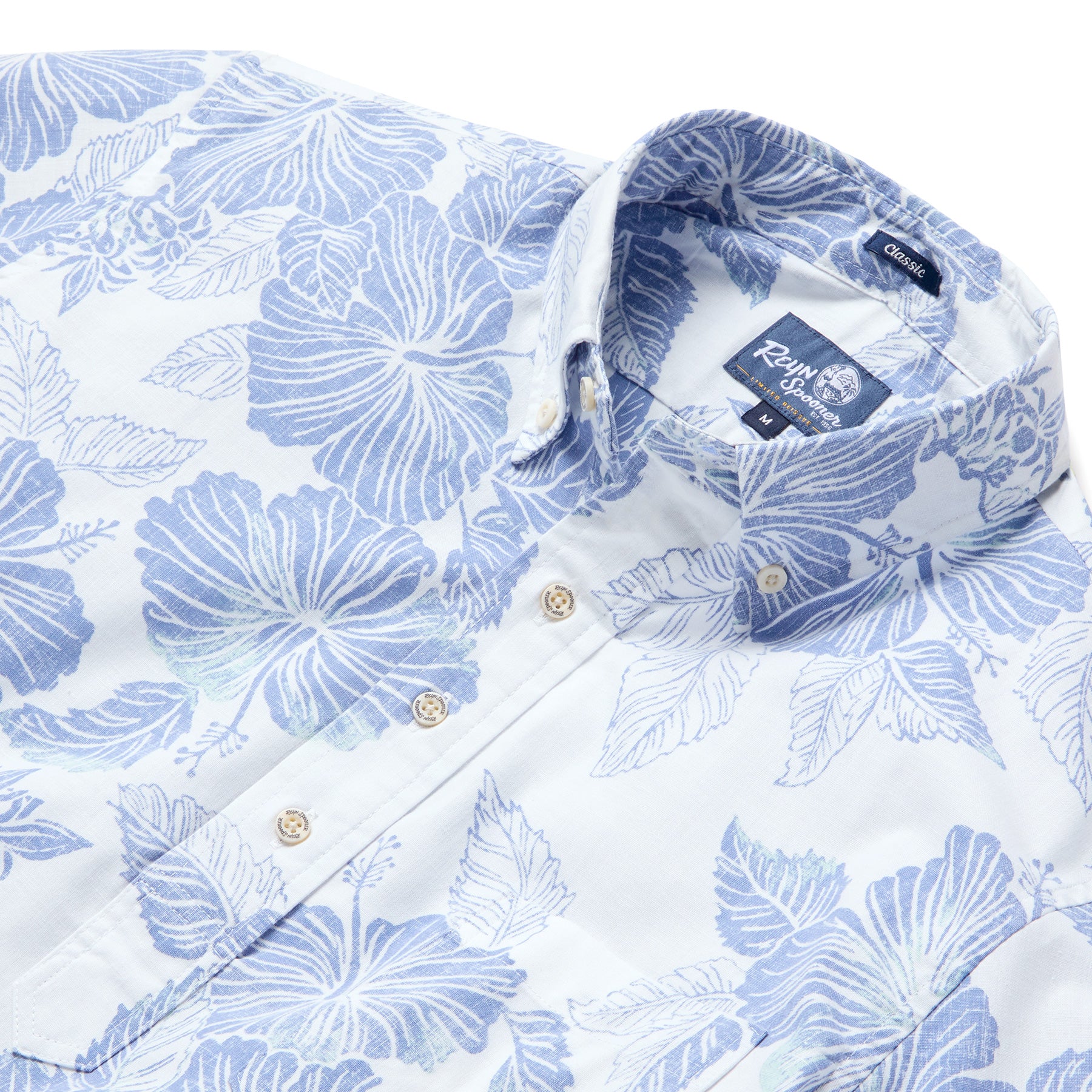 Reyn Spooner ALOHA BISCUS PULLOVER in WHITE