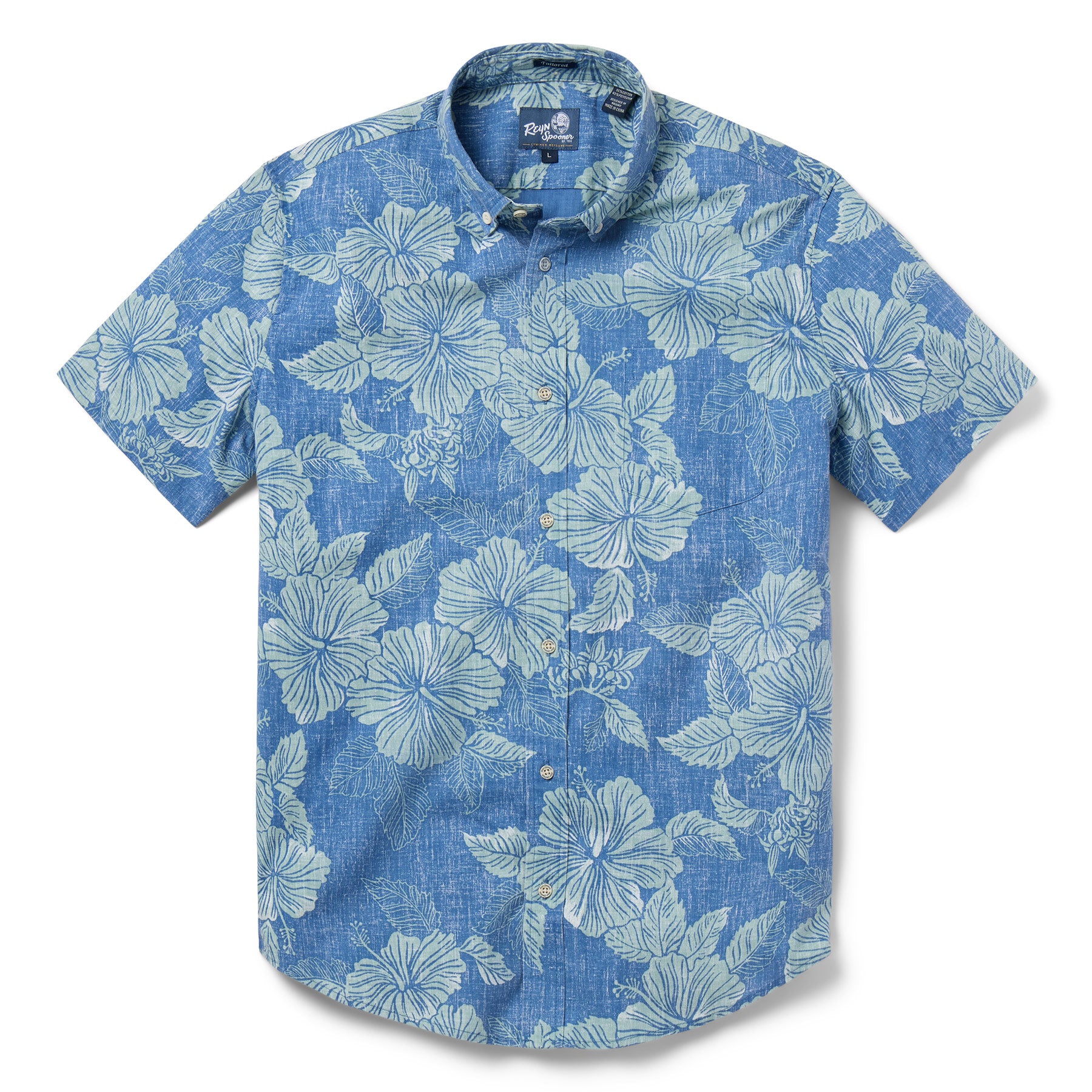 Reyn Spooner ALOHA BISCUS TAILORED in BLUE HORIZON