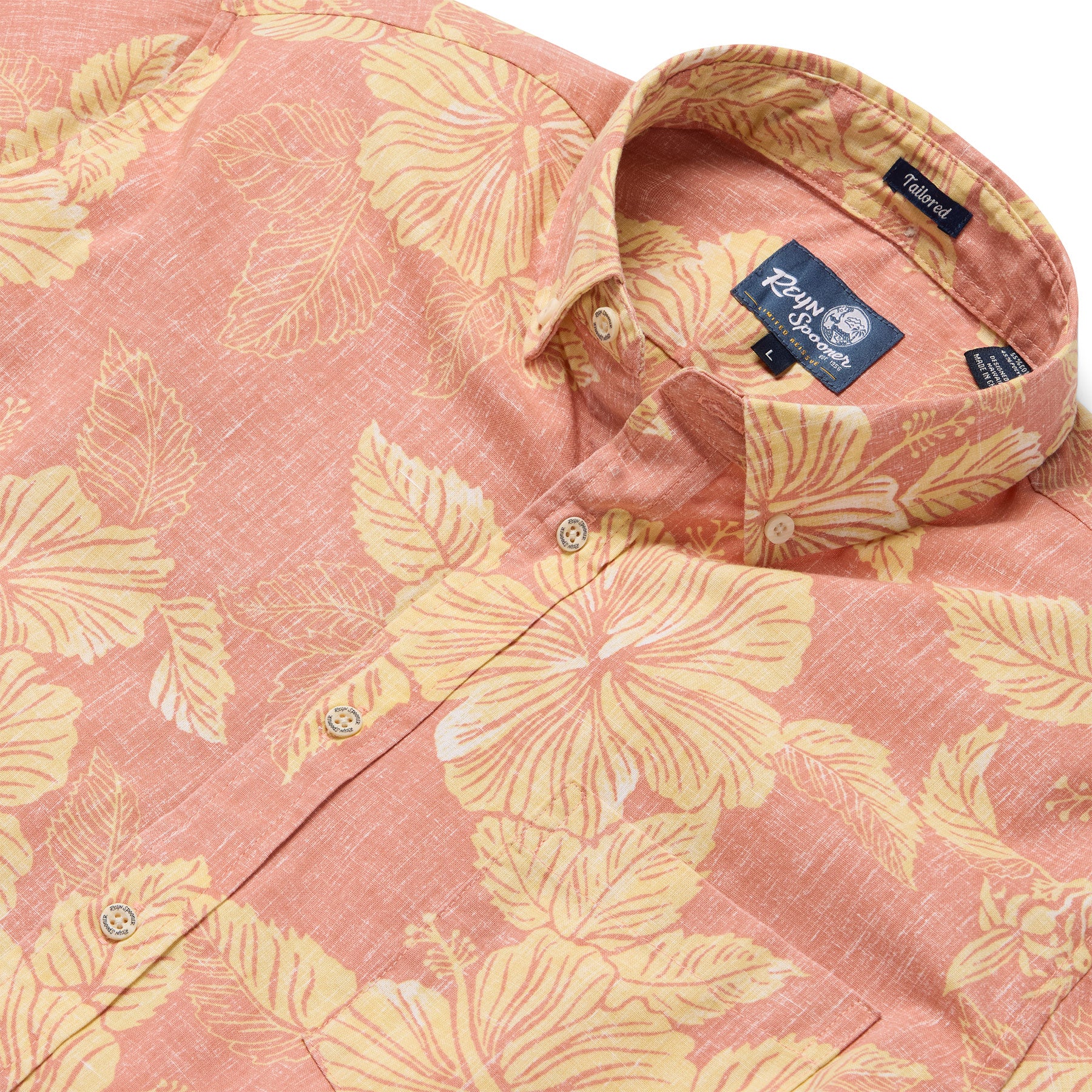 Reyn Spooner ALOHA BISCUS TAILORED in FADED AMBER