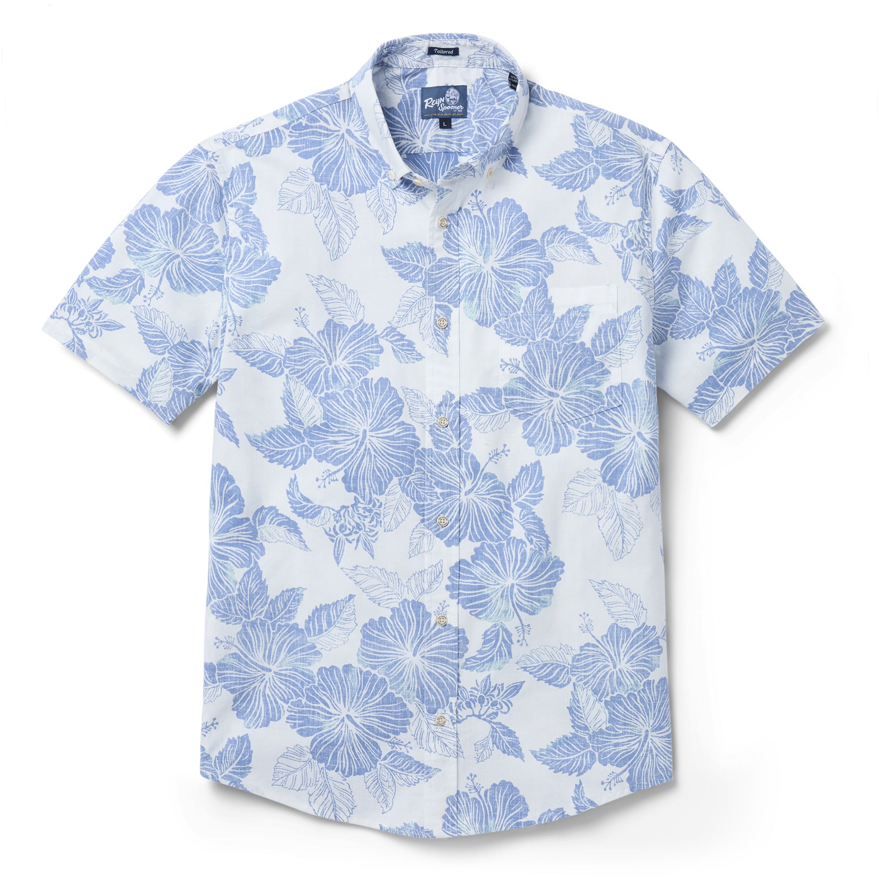Reyn Spooner ALOHA BISCUS TAILORED in WHITE