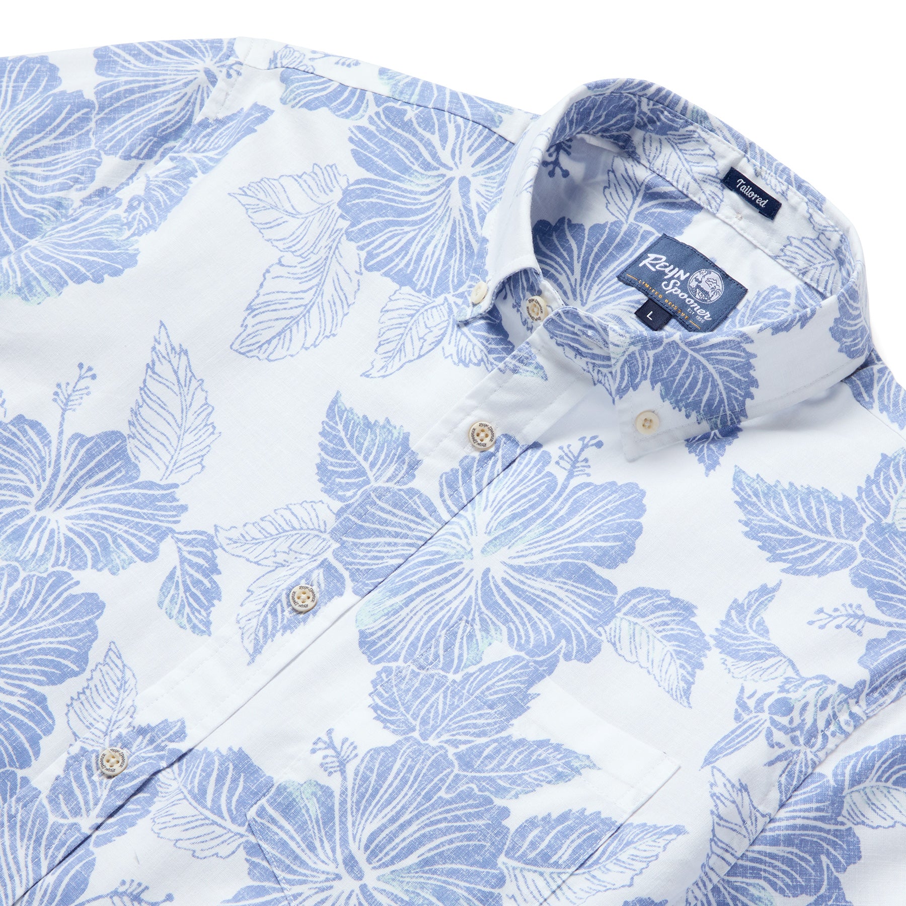 Reyn Spooner ALOHA BISCUS TAILORED in WHITE