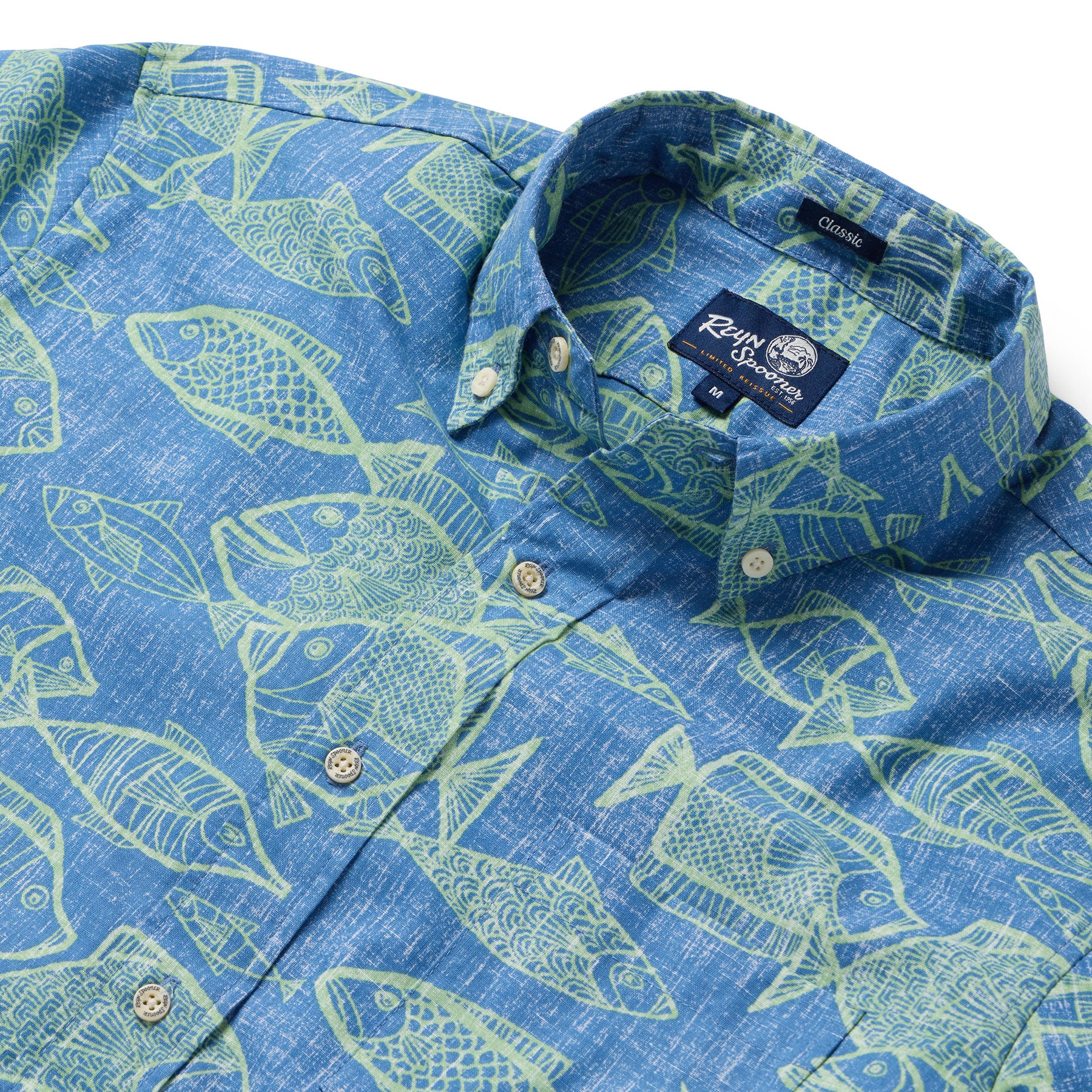 Reyn Spooner KAUHULU BUTTON FRONT in BLUE HORIZON