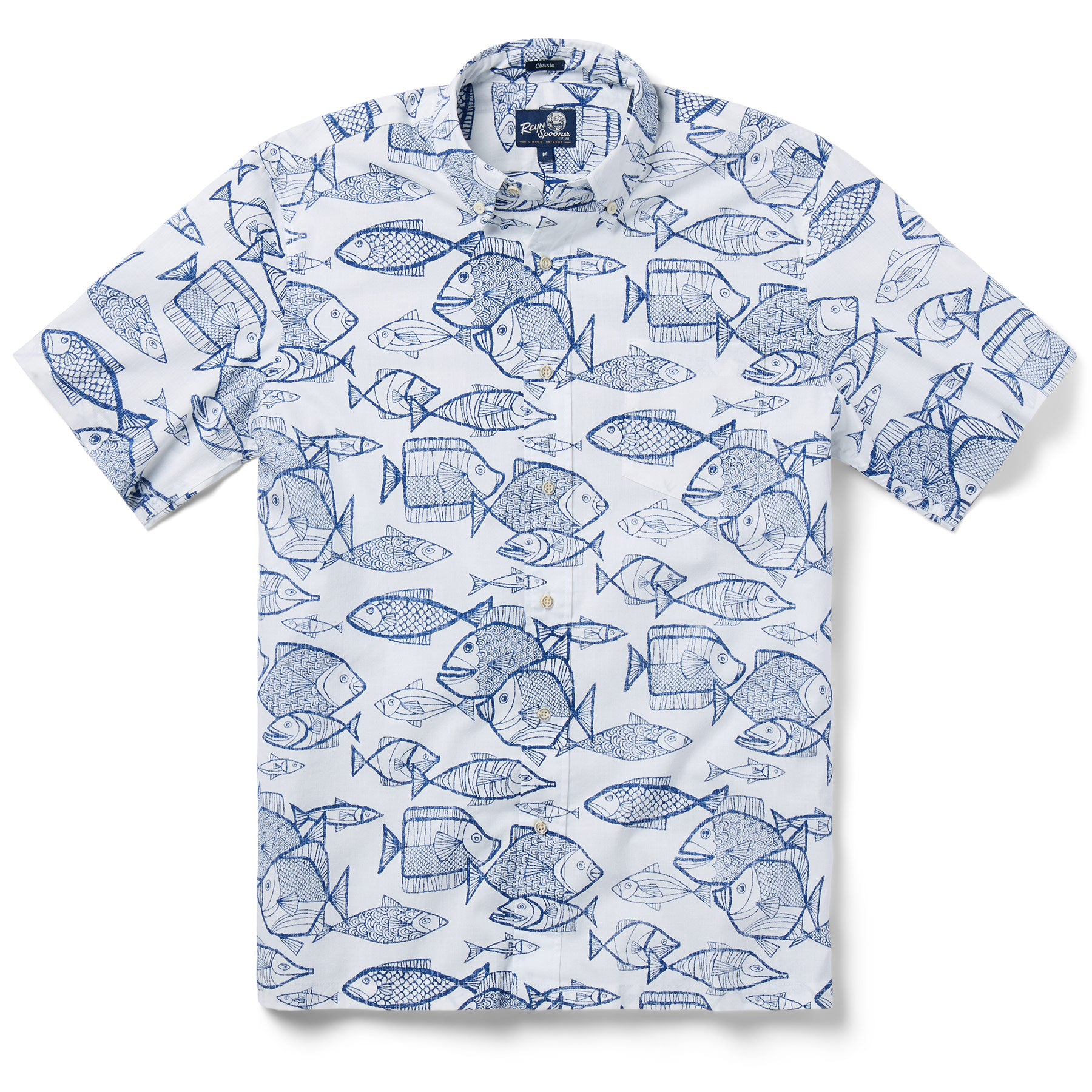 Reyn Spooner KAUHULU BUTTON FRONT in WHITE