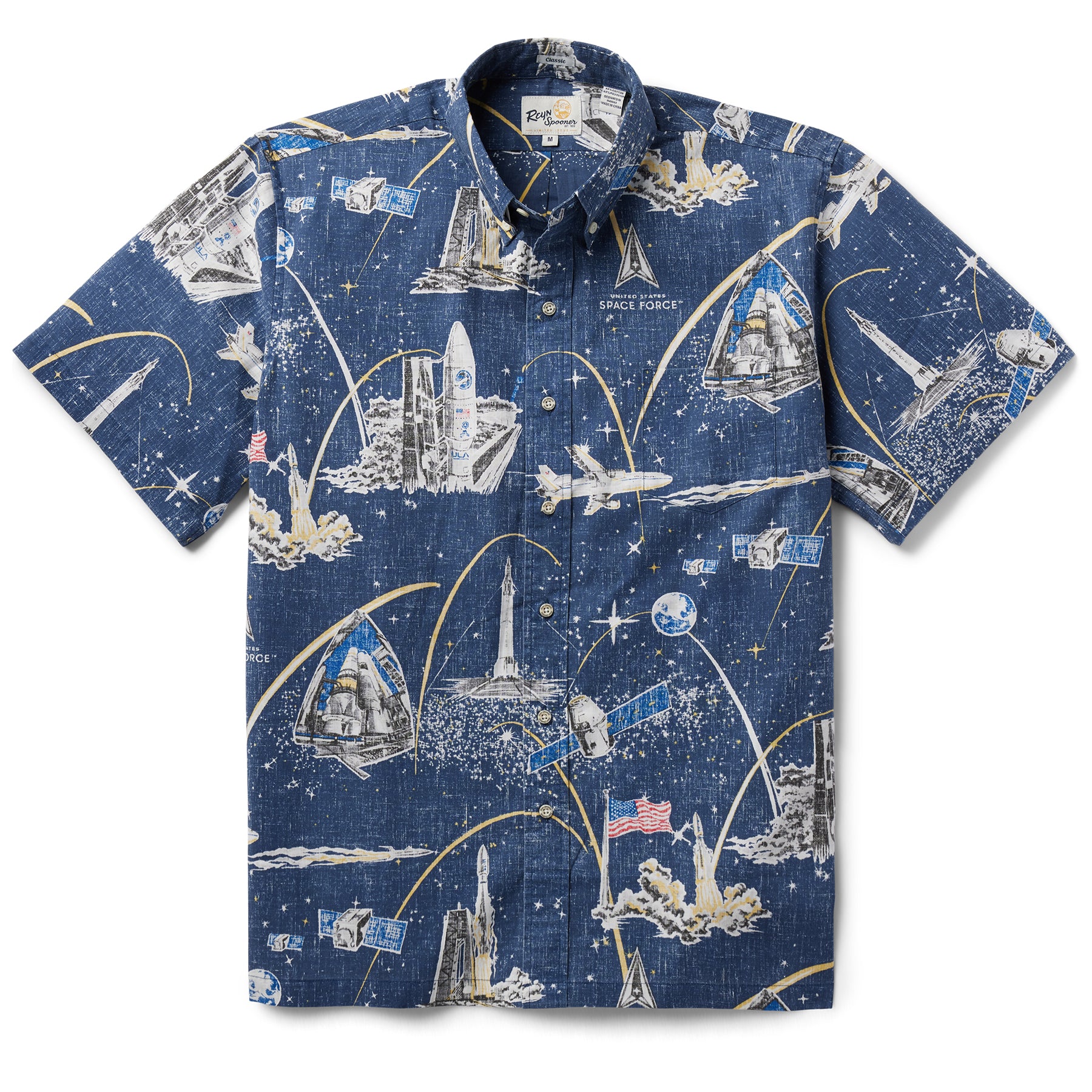 Reyn Spooner U.S. SPACE FORCE BUTTON FRONT in DEEP NAVY