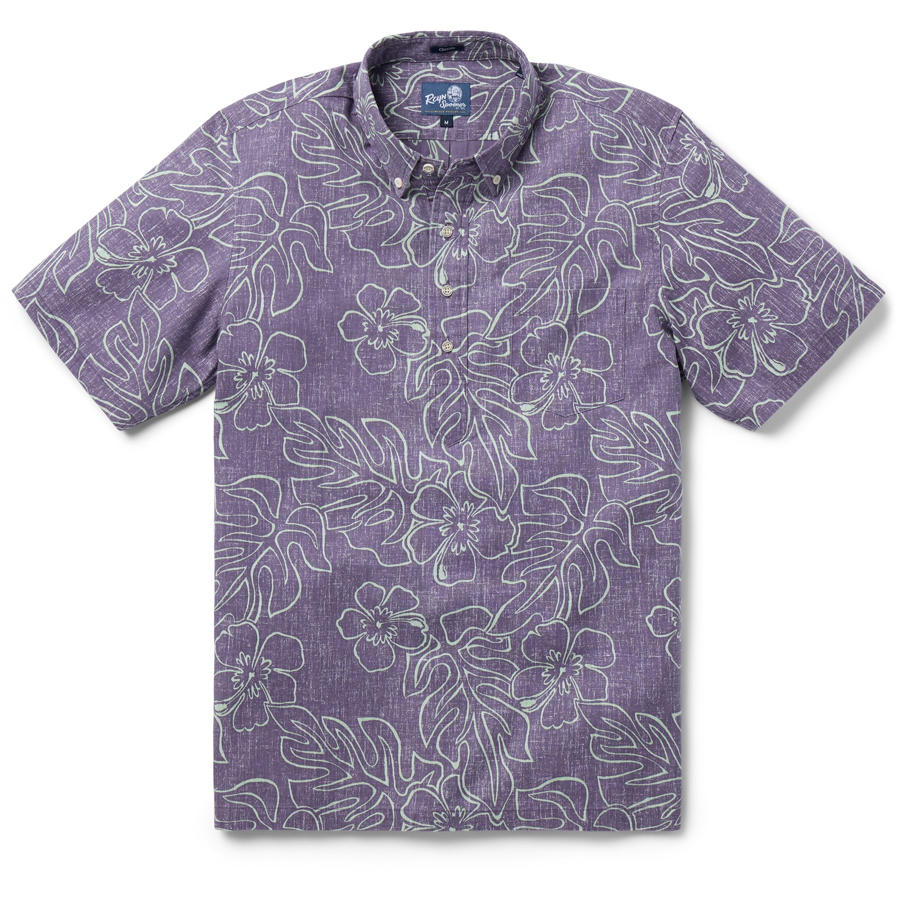 Reyn Spooner MONSTERA INK PULLOVER in GRAPE