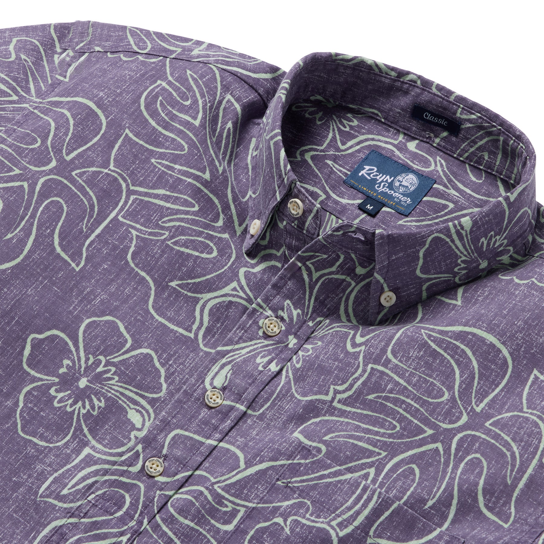 Reyn Spooner MONSTERA INK PULLOVER in GRAPE