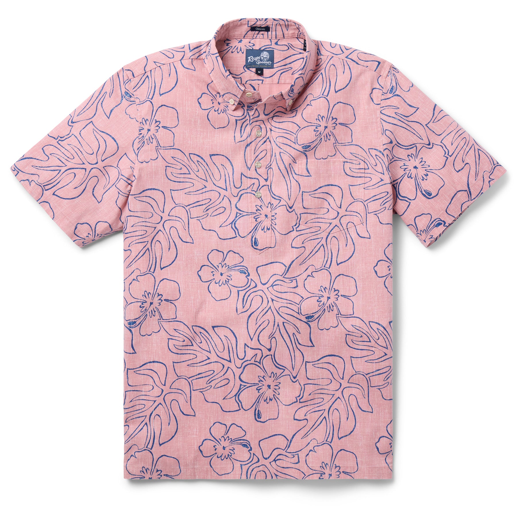 Reyn Spooner MONSTERA INK PULLOVER in PINK