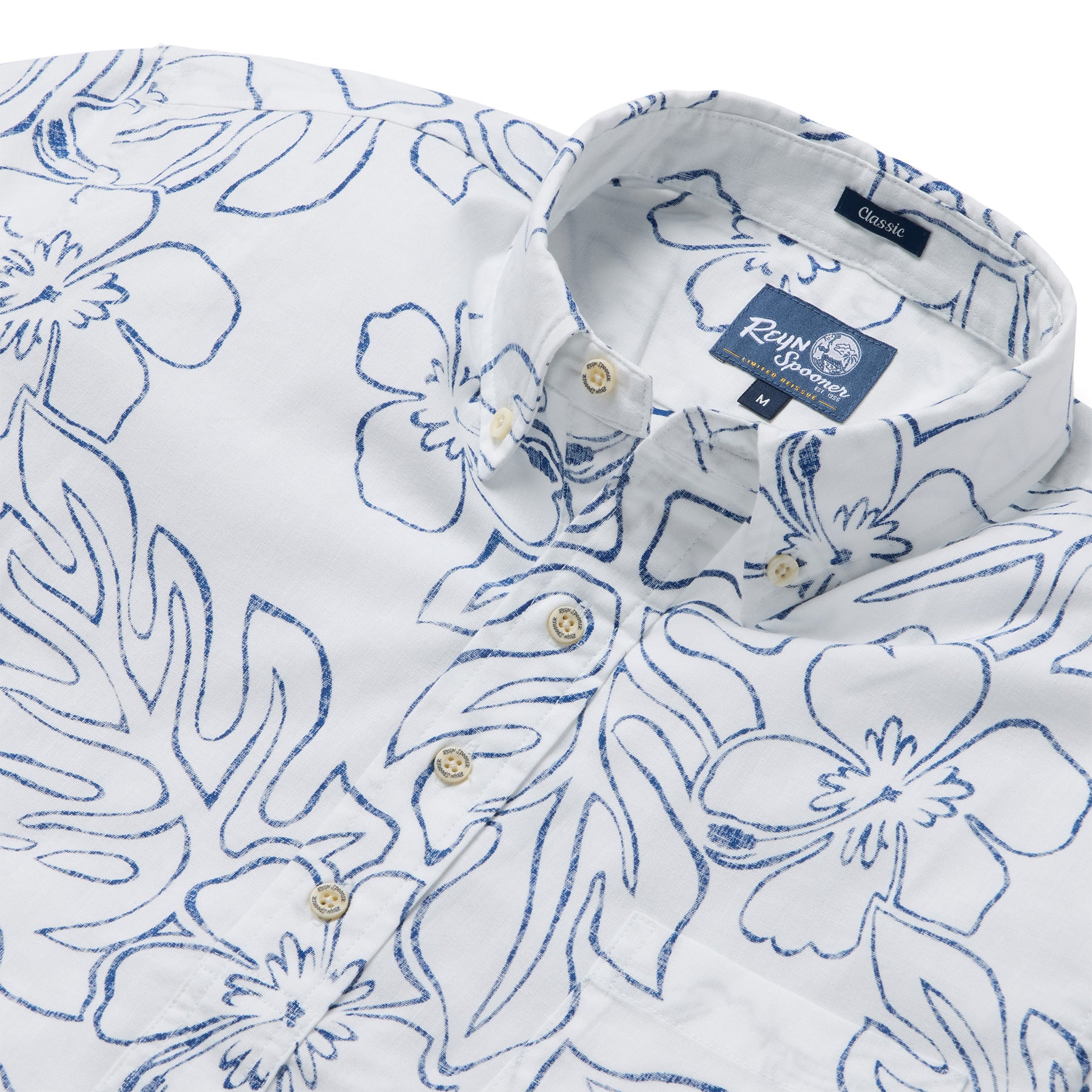 Reyn Spooner MONSTERA INK PULLOVER in WHITE