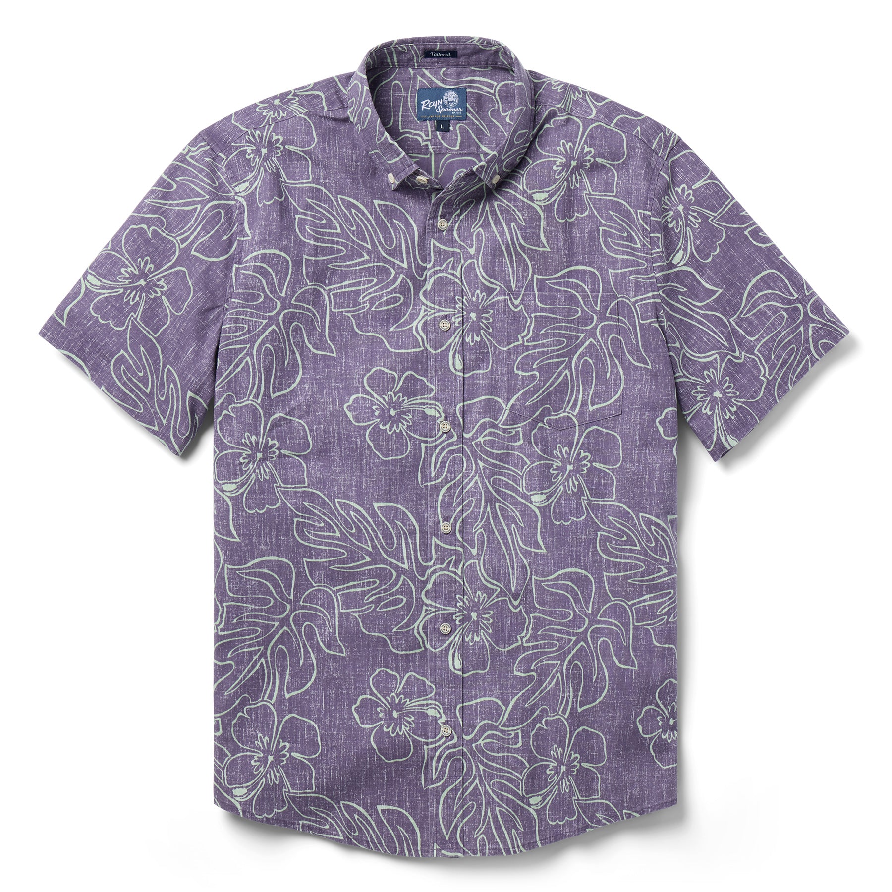 Reyn Spooner MONSTERA INK TAILORED in GRAPE