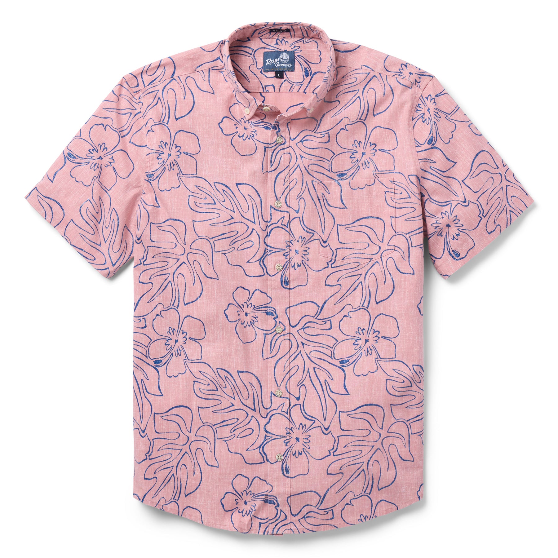 Reyn Spooner MONSTERA INK TAILORED in PINK