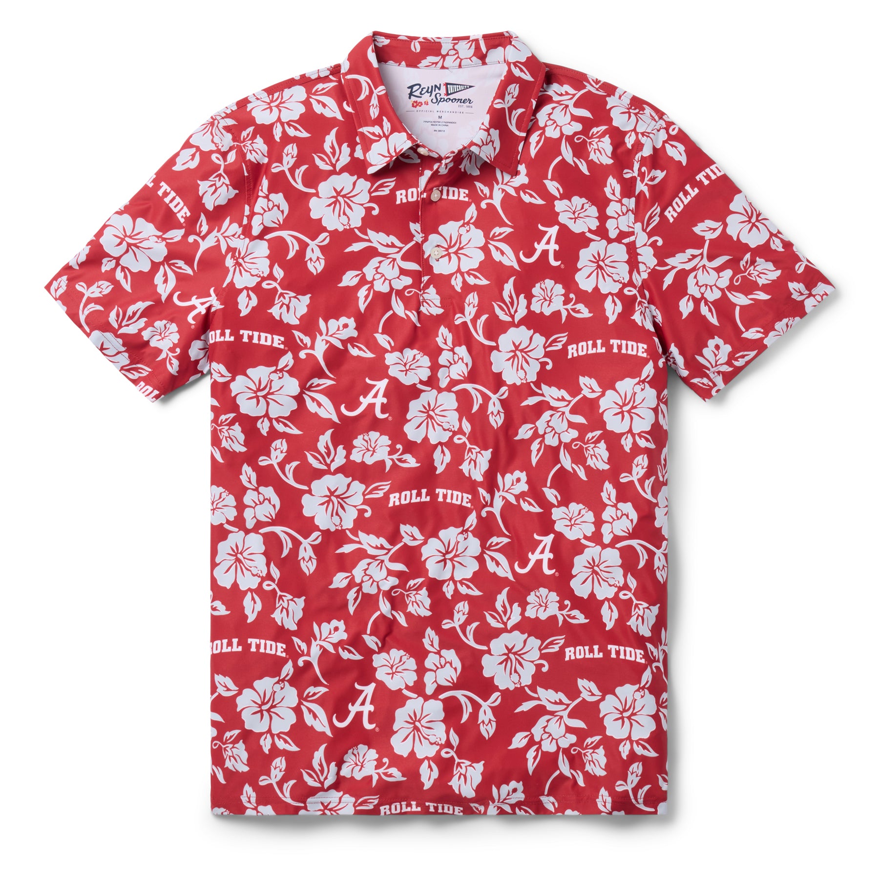 Reyn Spooner UNIVERSITY OF ALABAMA PUA PERFORMANCE POLO in RED