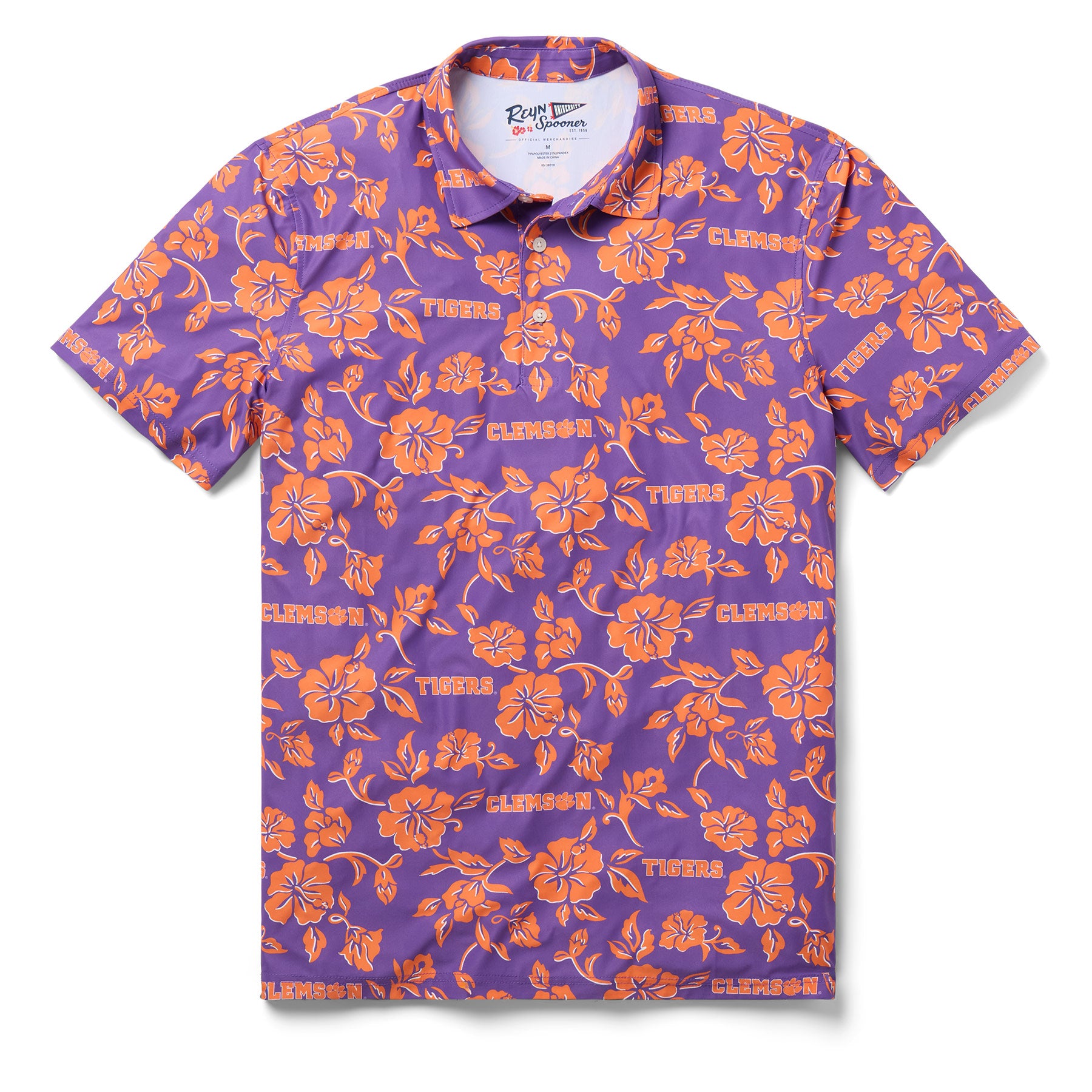 Reyn Spooner CLEMSON UNIVERSITY PUA PERFORMANCE POLO in PURPLE