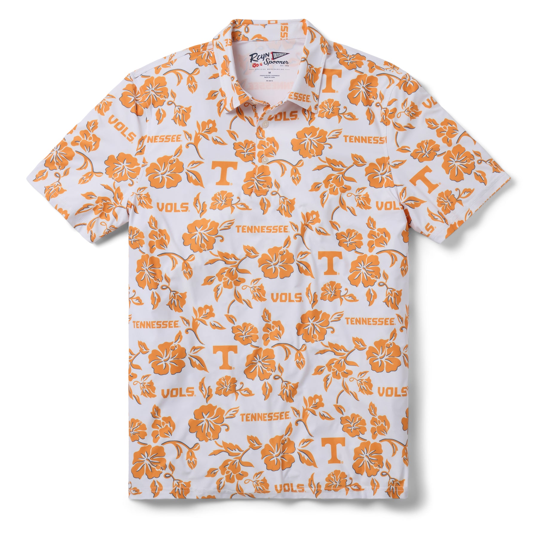 Reyn Spooner UNIVERSITY OF TENNESSEE PUA PERFORMANCE POLO in WHITE