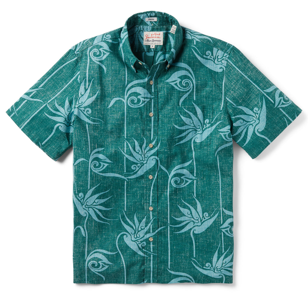 Reyn Spooner PERSONAL PARADISE BUTTON FRONT in SPRUCE