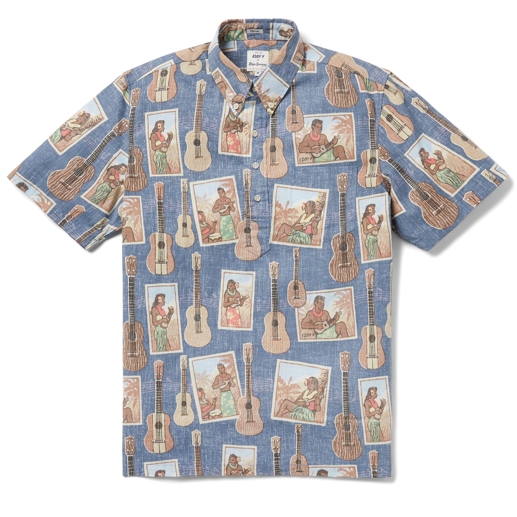 Reyn Spooner STRUMMER'S PARADISE PULLOVER in BLUE