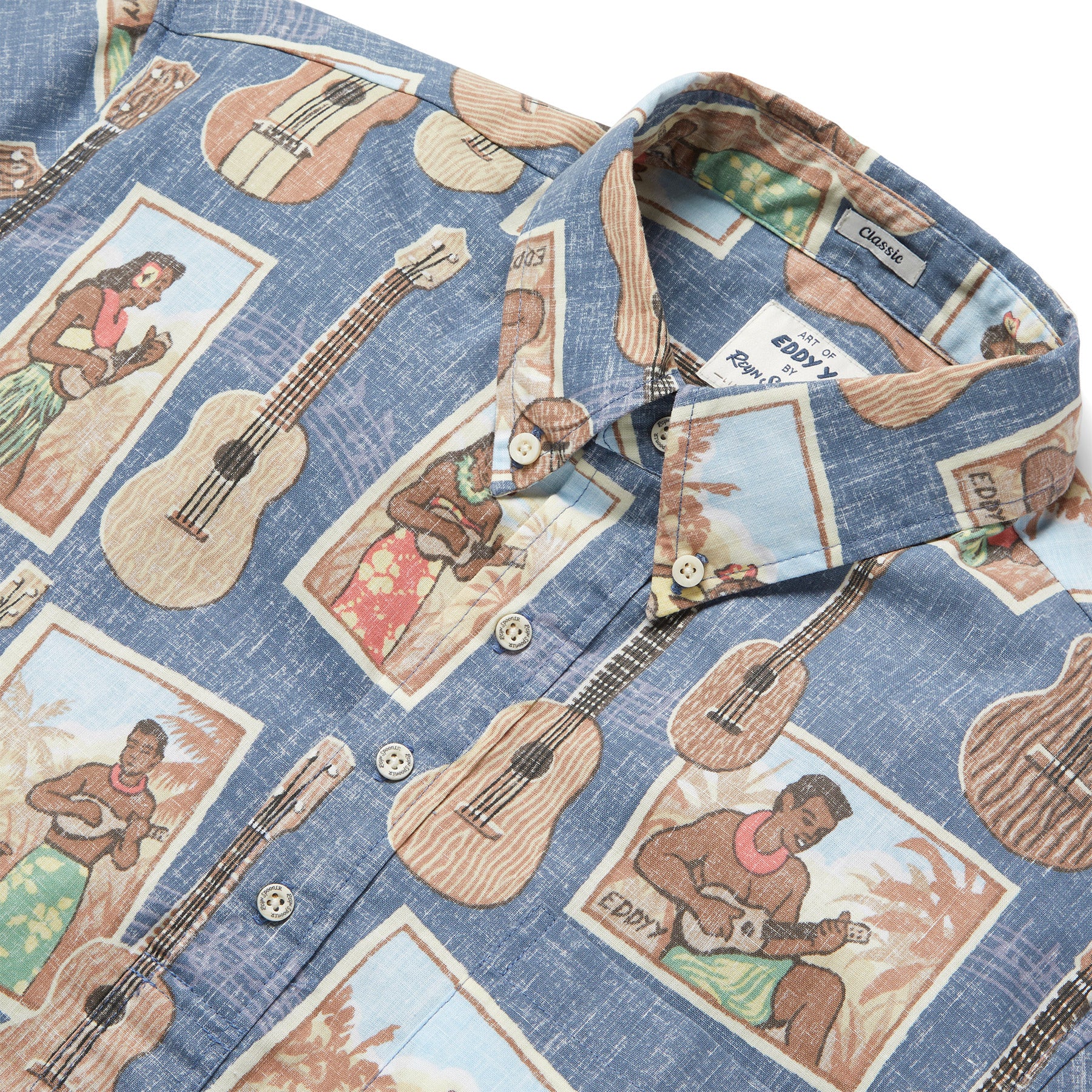 Reyn Spooner STRUMMER'S PARADISE PULLOVER in BLUE