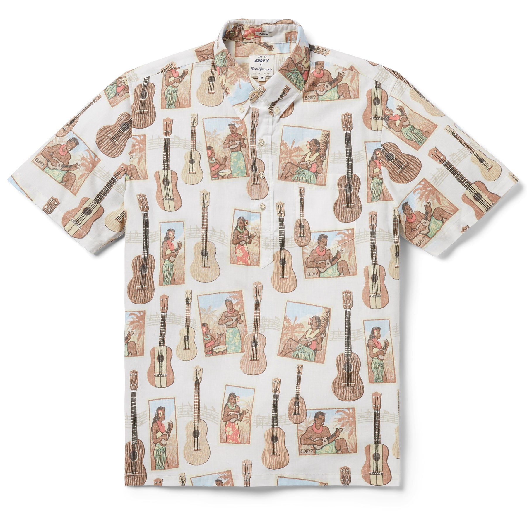Reyn Spooner STRUMMER'S PARADISE PULLOVER in WHITE