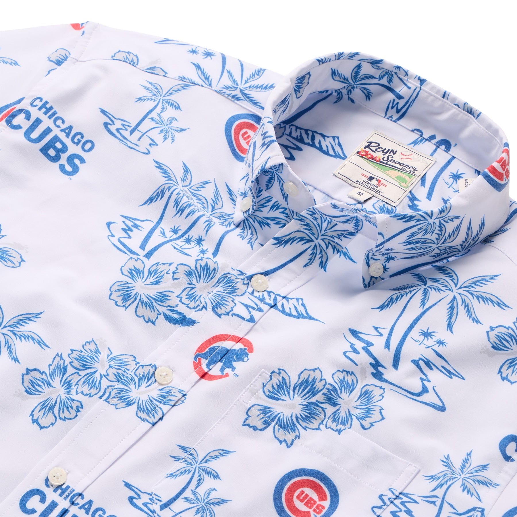 Reyn Spooner MLB® CHICAGO CUBS GAME DAY PERFORMANCE ALOHA SHIRT in WHITE