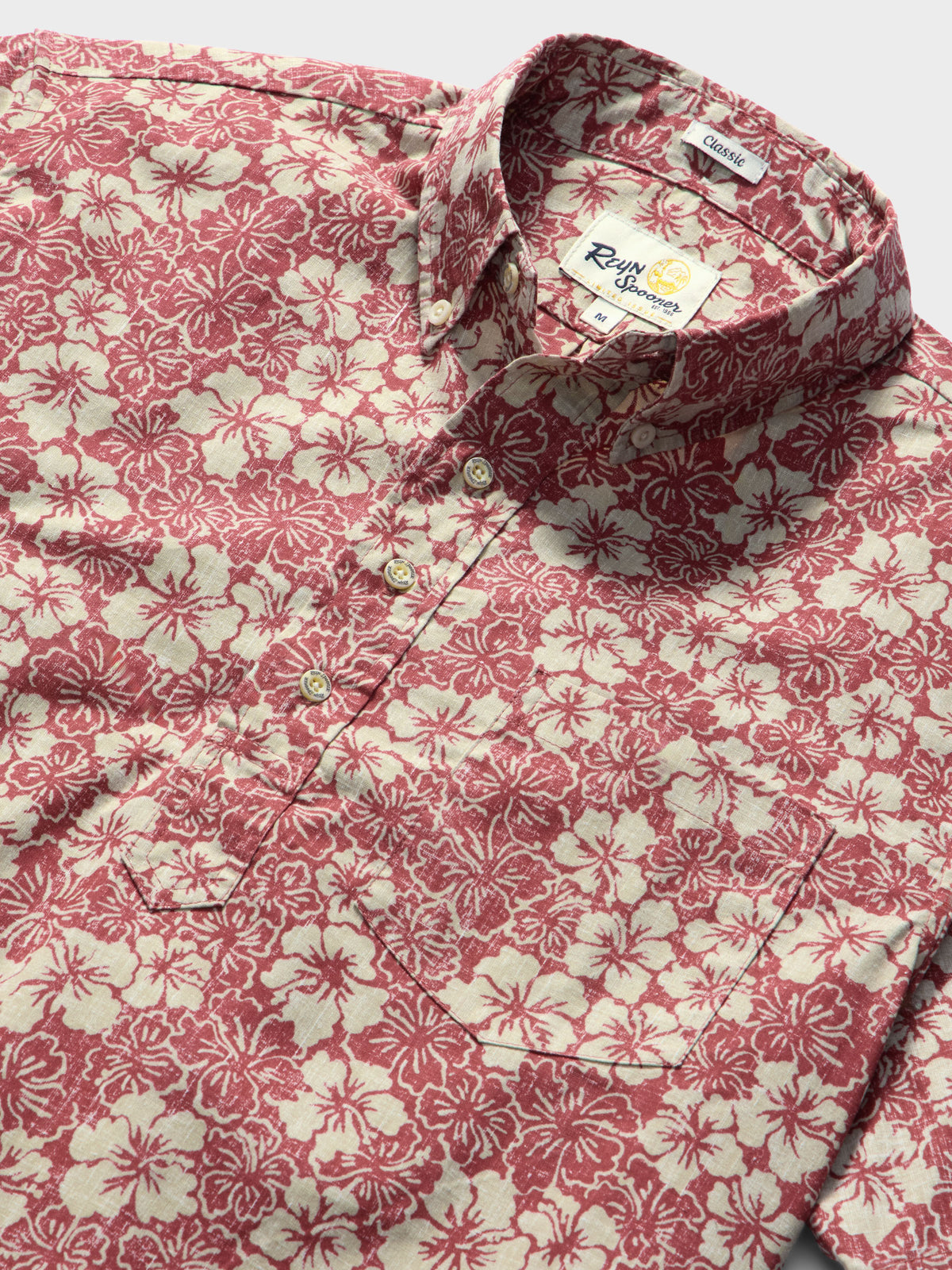 Reyn Spooner BISCUS BOUNTY PULLOVER in EARTH RED