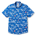 Reyn Spooner ATLANTA BRAVES COOPERSTOWN PERFORMANCE BUTTON FRONT in BLUE