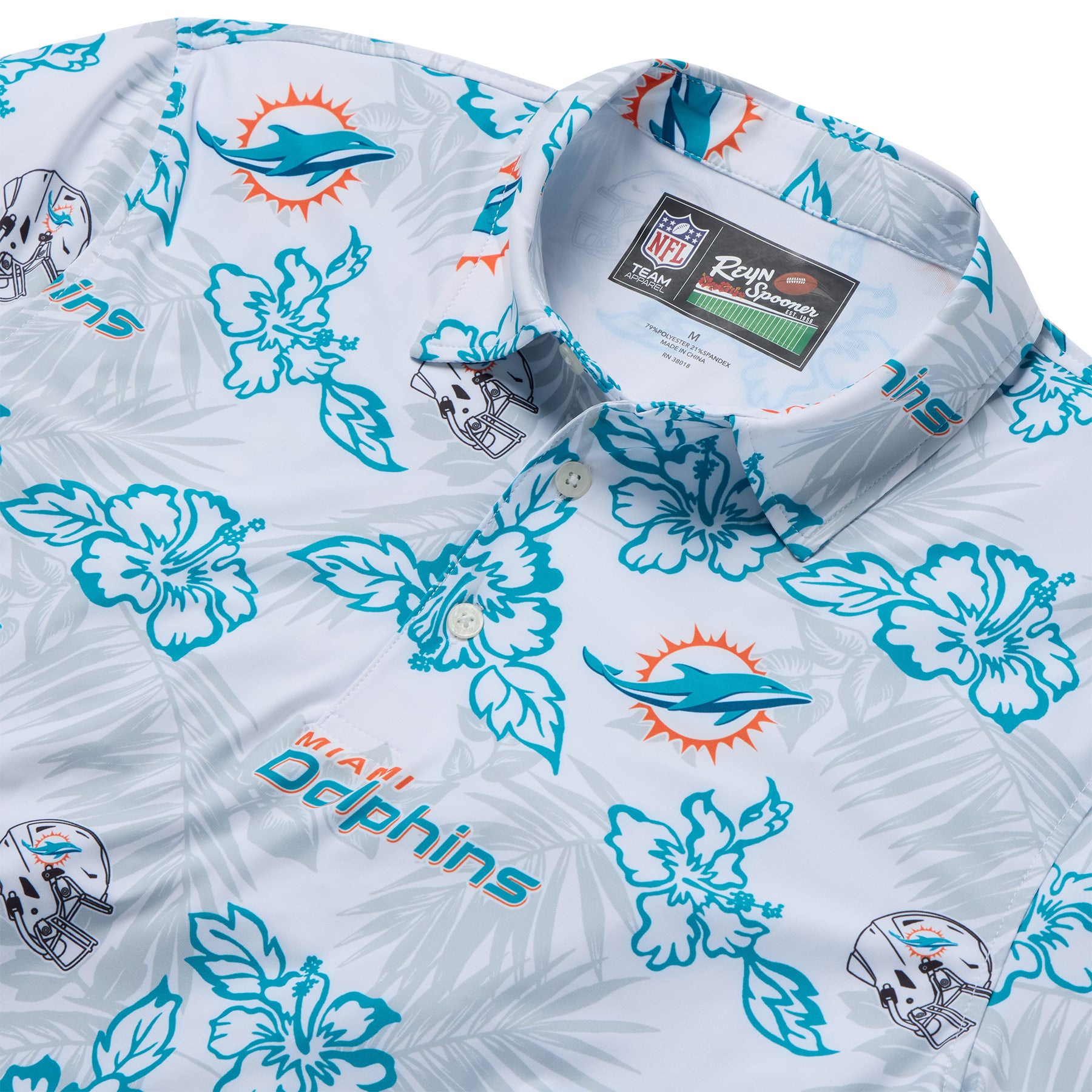 Reyn Spooner NFL® MIAMI DOLPHINS GAME DAY PERFORMANCE POLO in WHITE