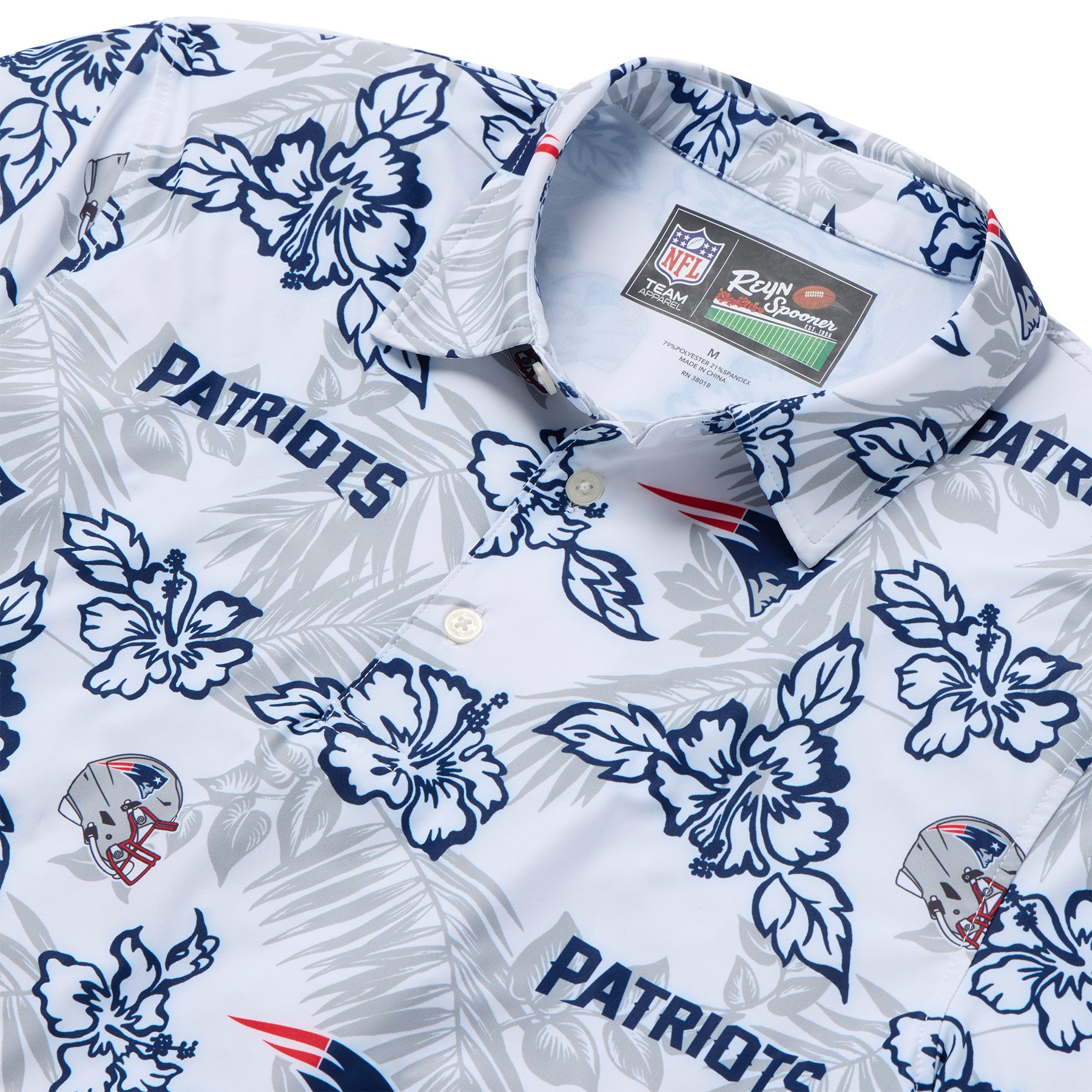 Reyn Spooner NFL® NEW ENGLAND PATRIOTS GAME DAY PERFORMANCE POLO in WHITE