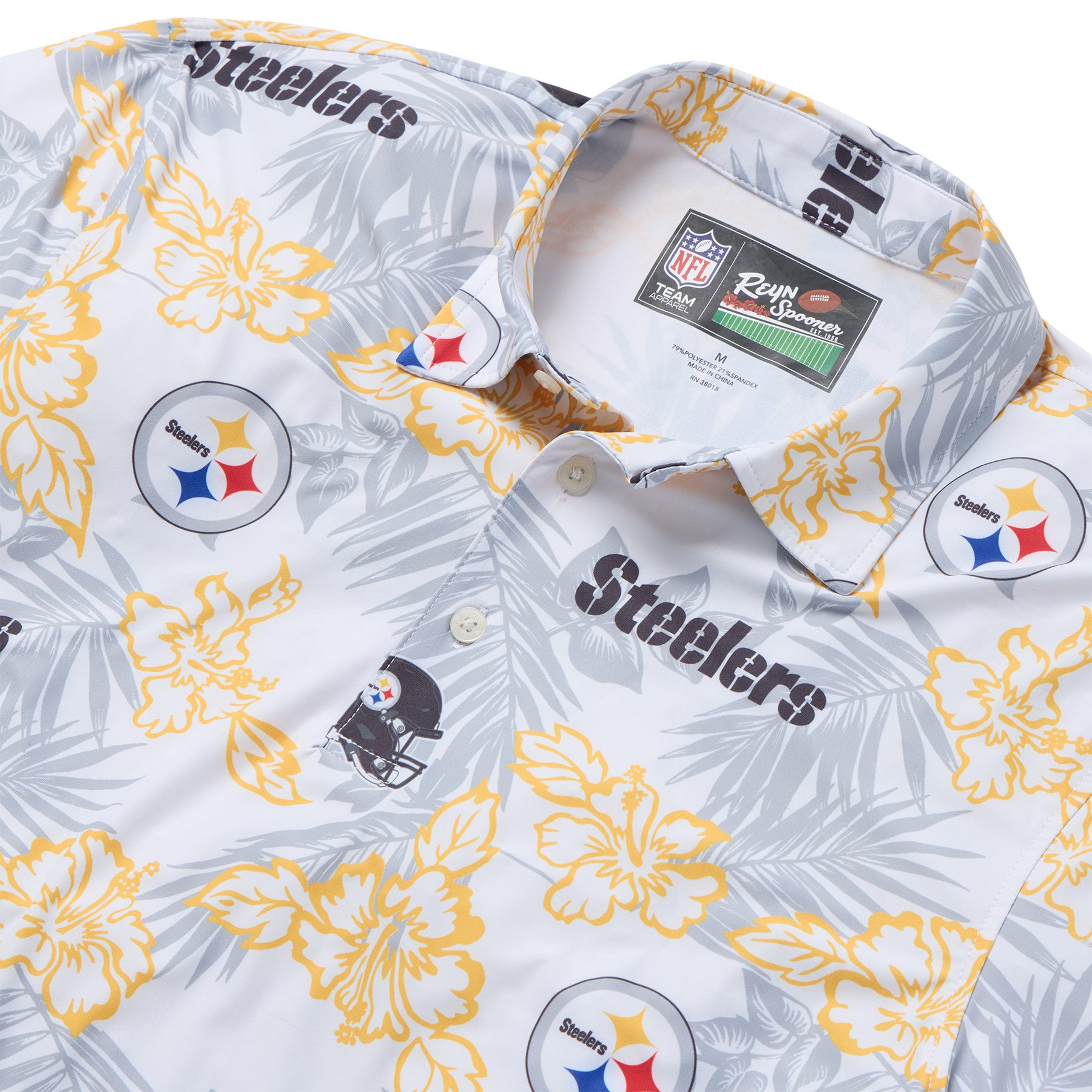 Reyn Spooner NFL® PITTSBURGH STEELERS GAME DAY PERFORMANCE POLO in WHITE