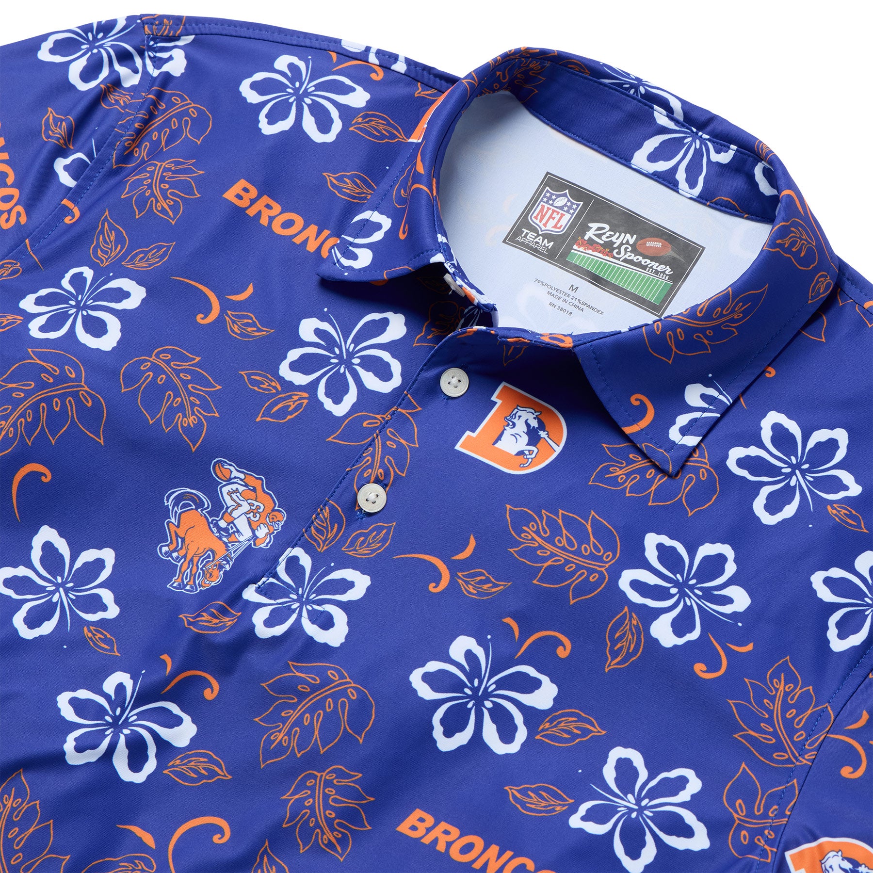 Reyn Spooner NFL® DENVER BRONCOS THROWBACK PERFORMANCE POLO in BLUE