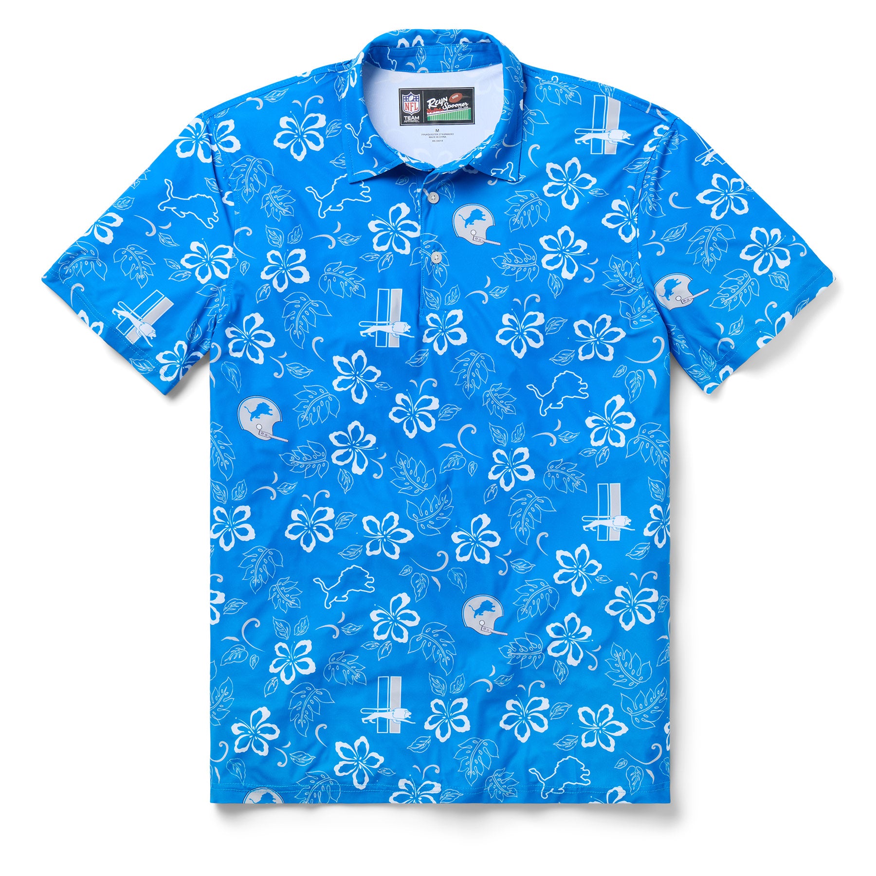 Reyn Spooner NFL® DETROIT LIONS THROWBACK PERFORMANCE POLO in BLUE