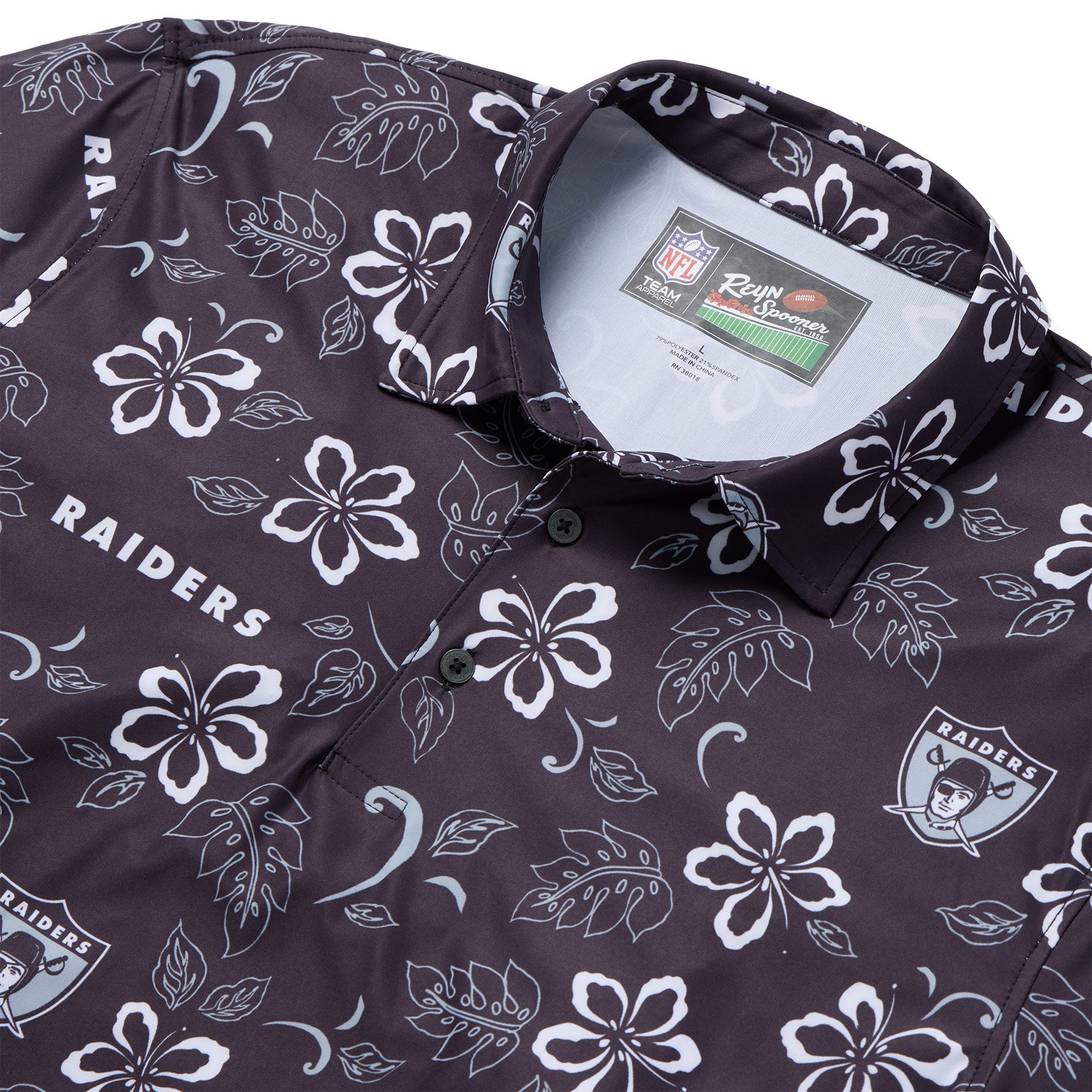 Reyn Spooner NFL® LAS VEGAS RAIDERS THROWBACK PERFORMANCE POLO in BLACK