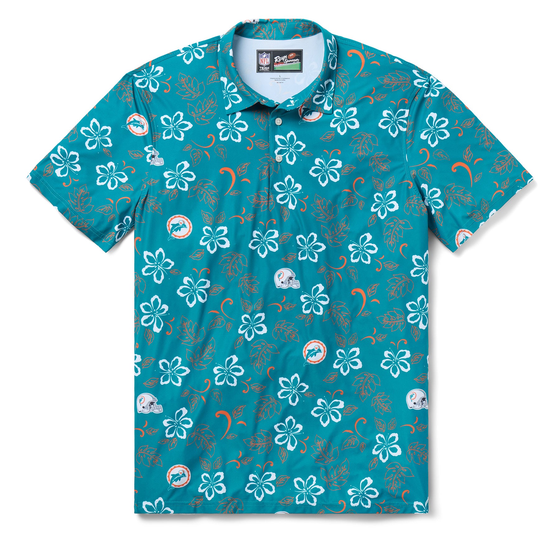 Reyn Spooner NFL® MIAMI DOLPHINS THROWBACK PERFORMANCE POLO in AQUA