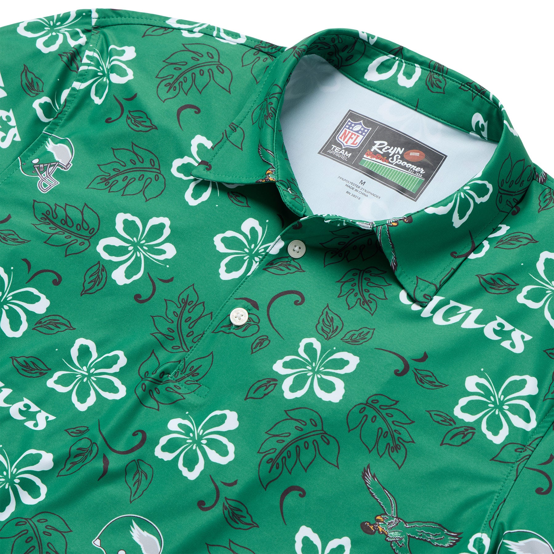 Reyn Spooner NFL® PHILADELPHIA EAGLES THROWBACK PERFORMANCE POLO in GREEN