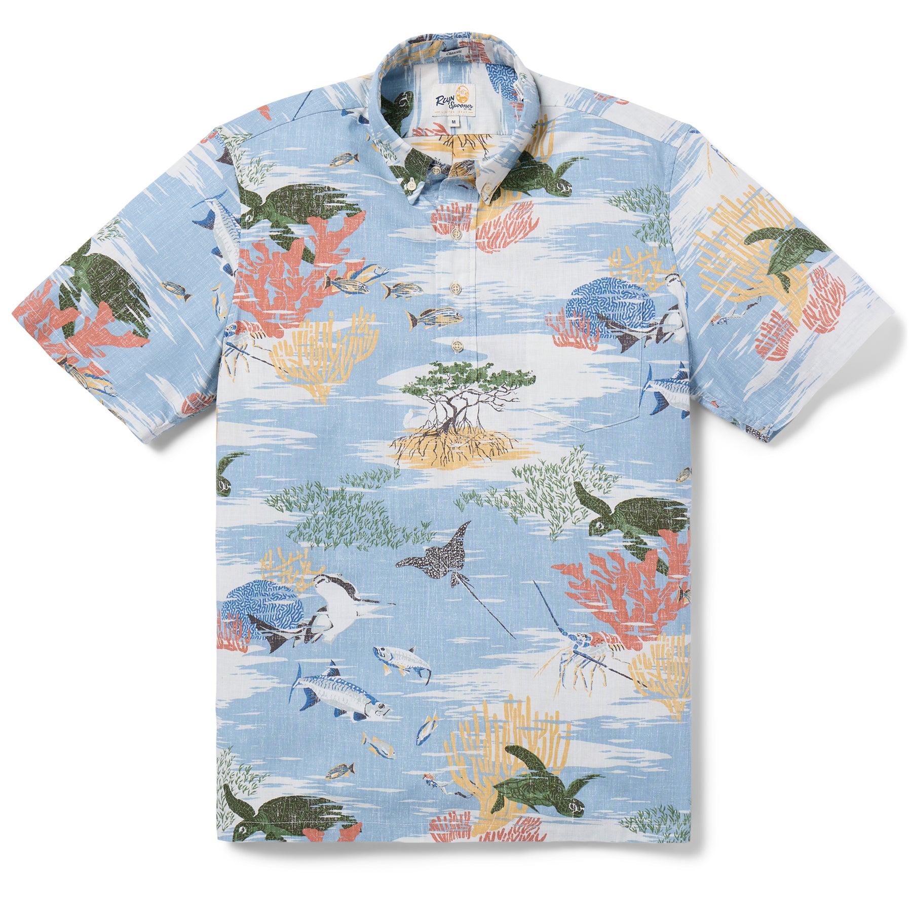 Reyn Spooner FLORIDA KEYS PULLOVER in DUSTY BLUE