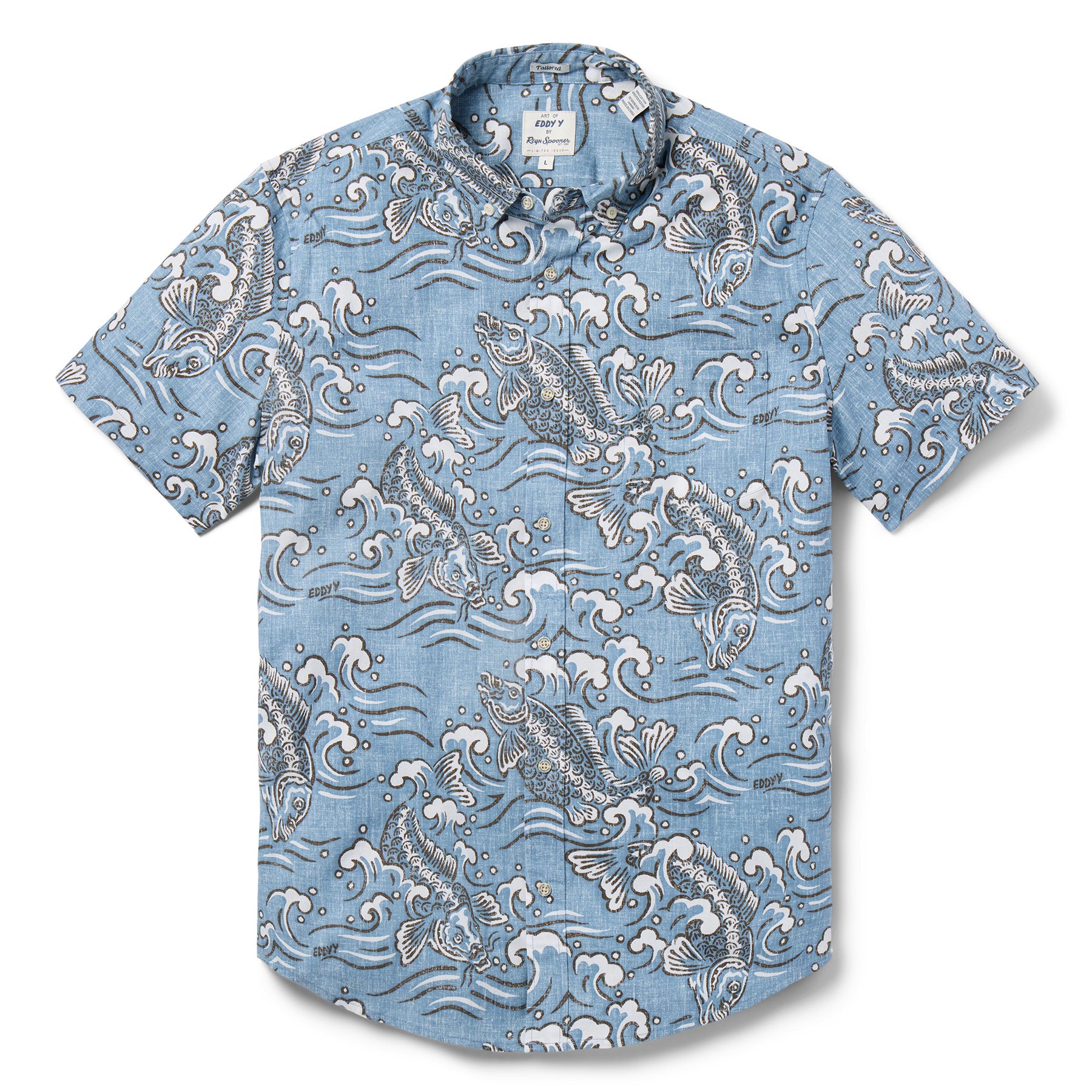Reyn Spooner KOI STREAM TAILORED in DUSTY BLUE