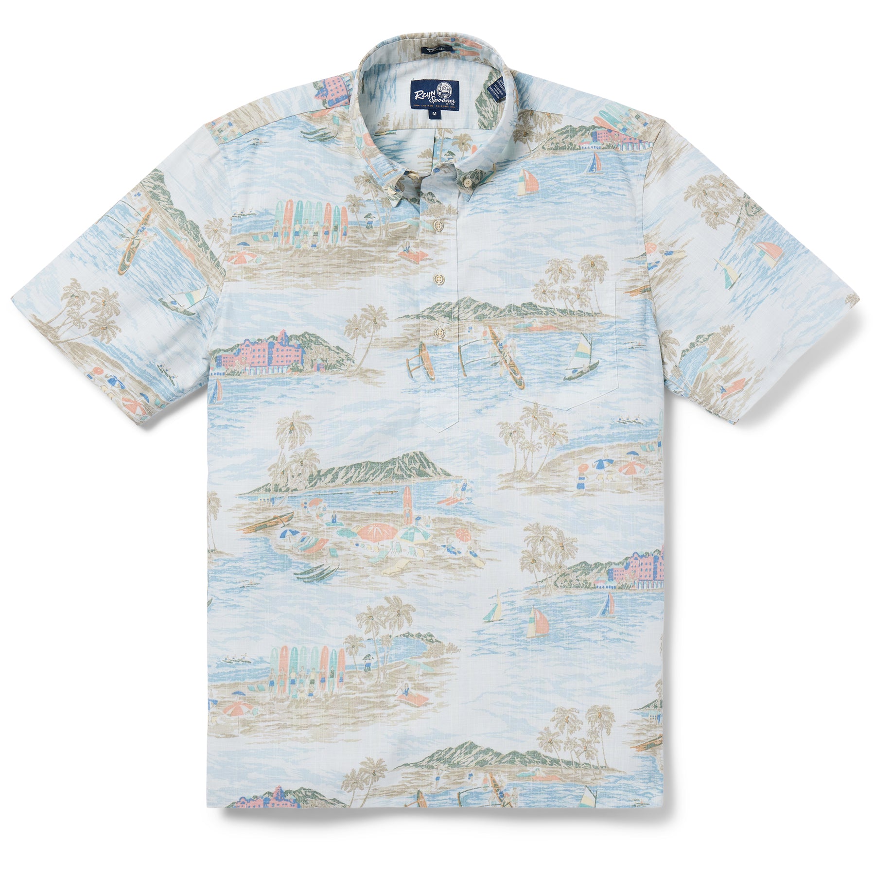 Reyn Spooner WAIKIKI NOSTALGIA PULLOVER in OCEAN