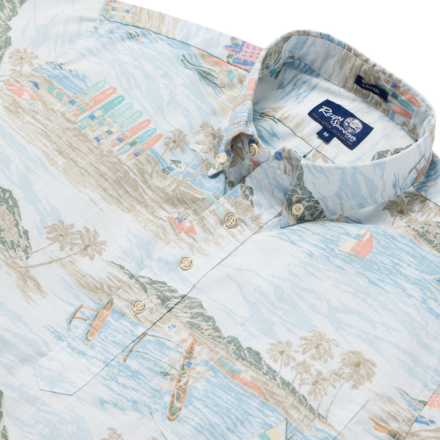 Reyn Spooner WAIKIKI NOSTALGIA PULLOVER in OCEAN