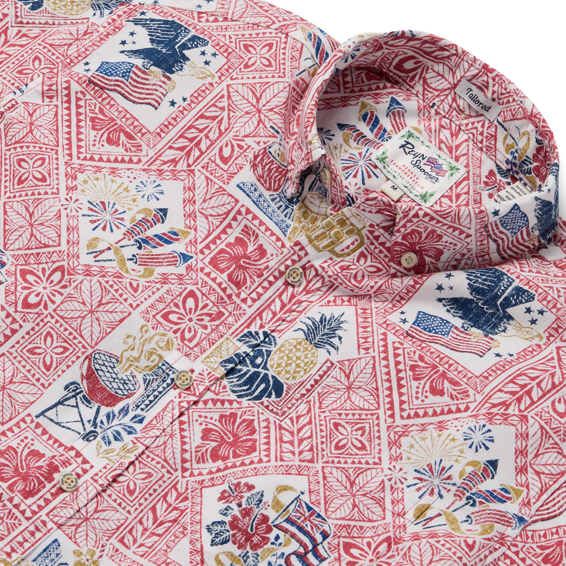 Reyn Spooner SUMMER COMMEMORATIVE 2025 TAILORED in NANTUCKET RED