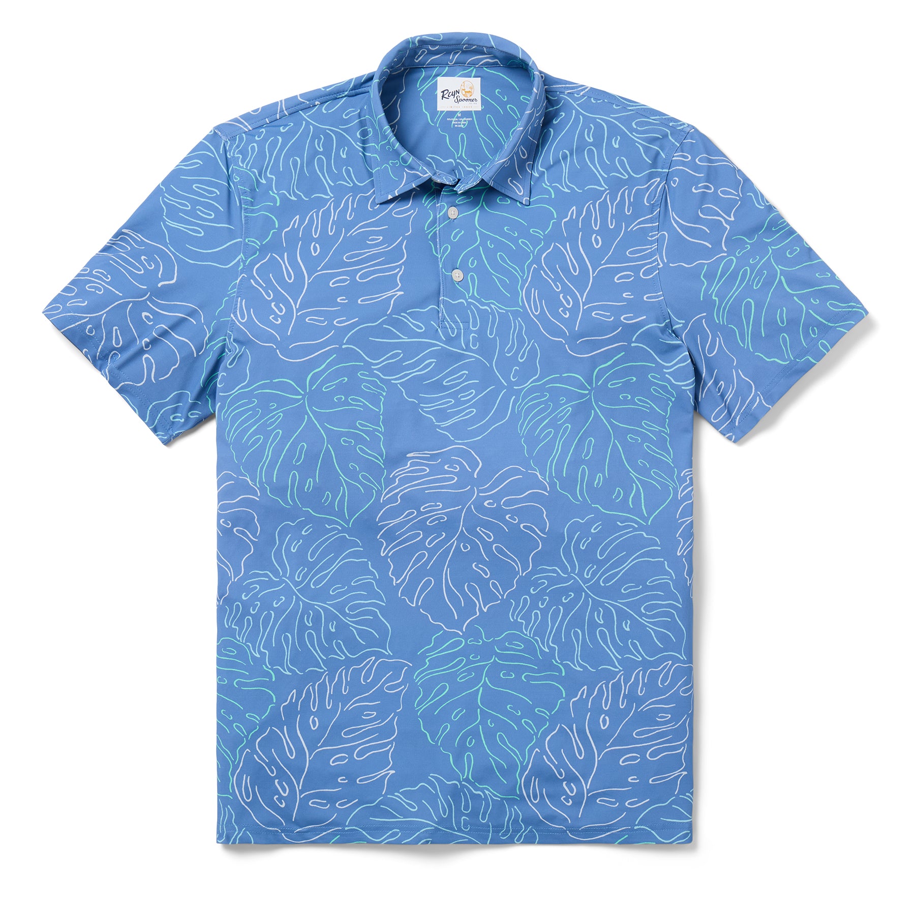 Reyn Spooner FRIENDLY FRONDS PERFORMANCE POLO in RIVIERA