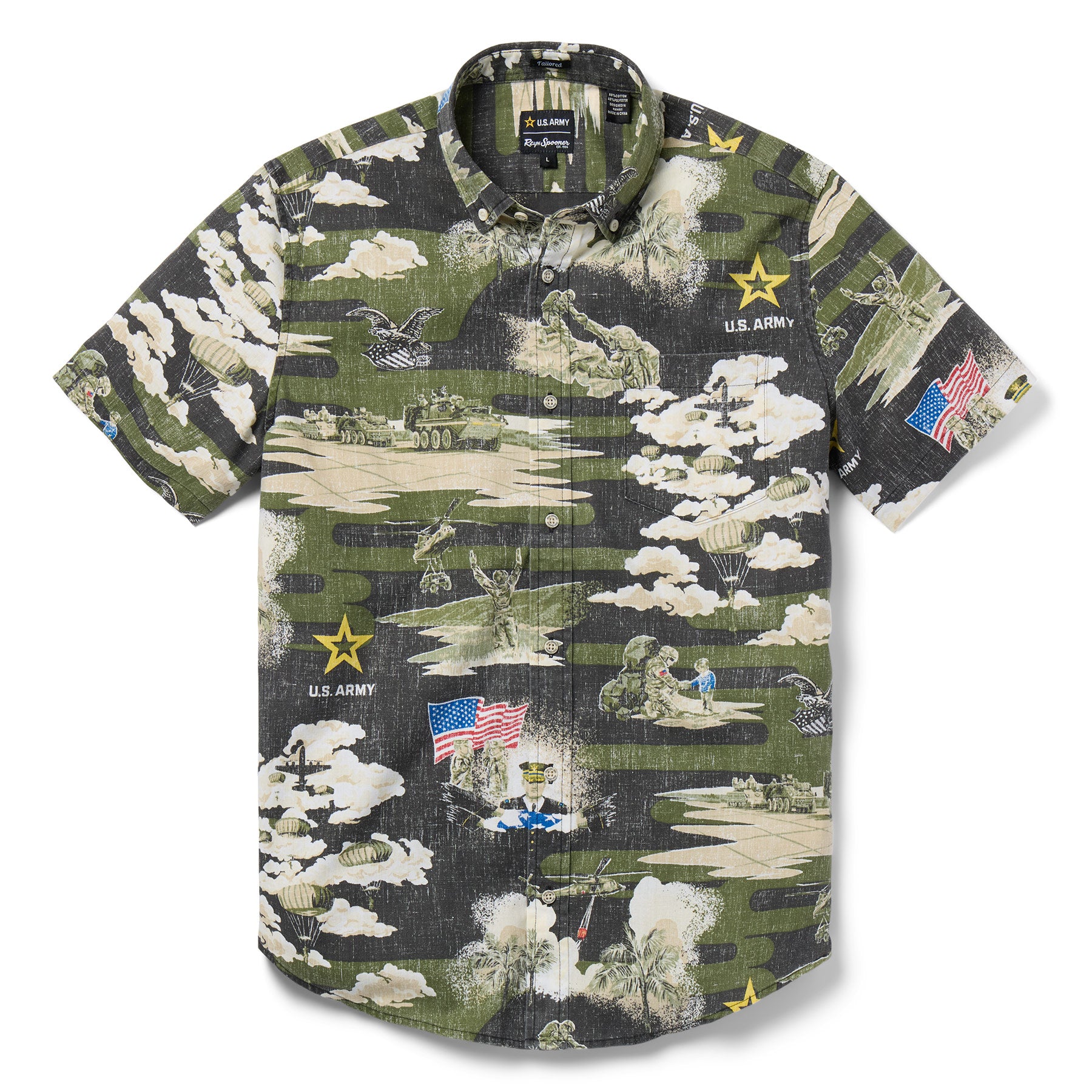 Reyn Spooner ARMY: BE ALL YOU CAN BE TAILORED in BLACK