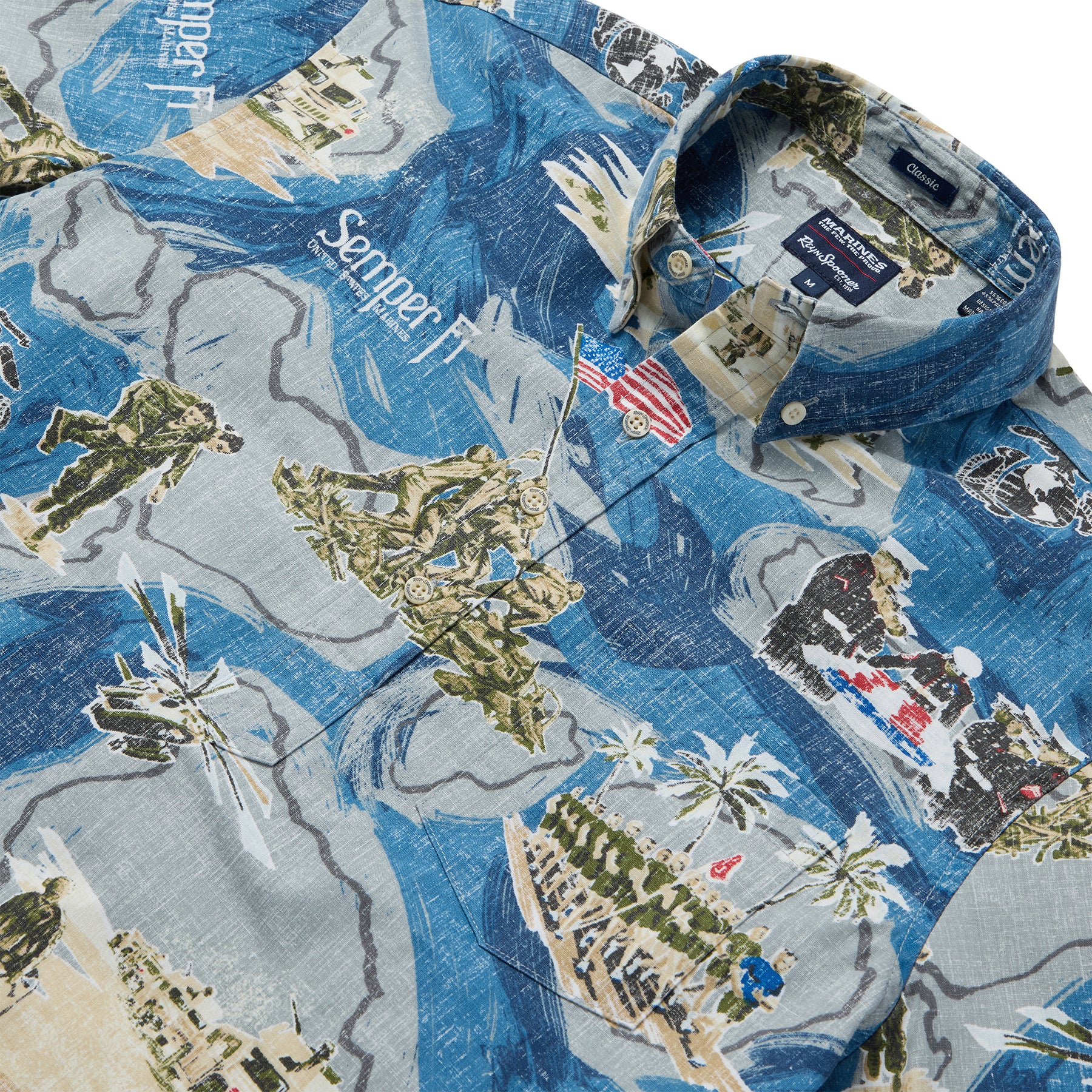 Reyn Spooner MARINES: SEMPER FI PULLOVER in NAVY