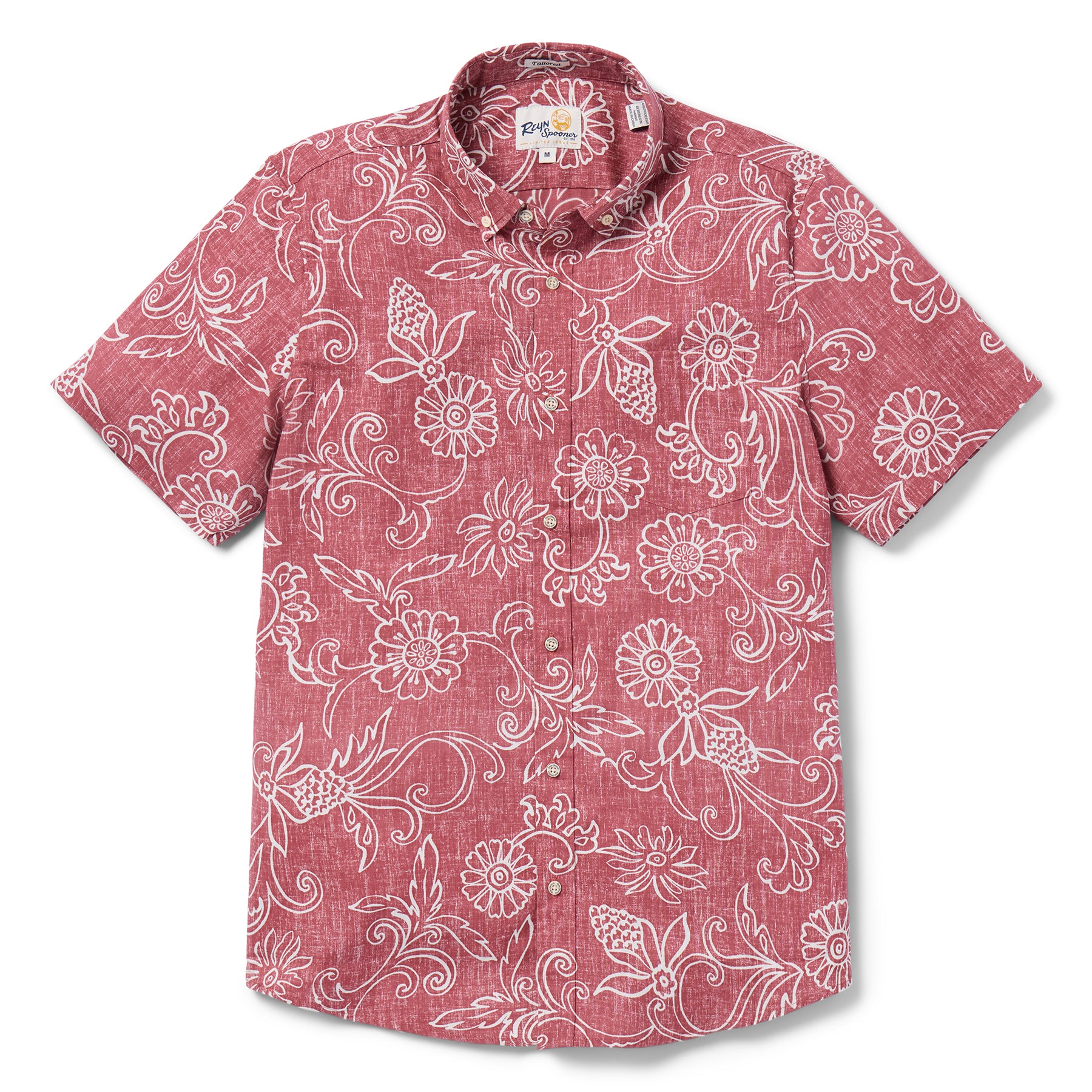 Reyn Spooner HAWAIIAN GARDENIAS TAILORED in FADED GINGER