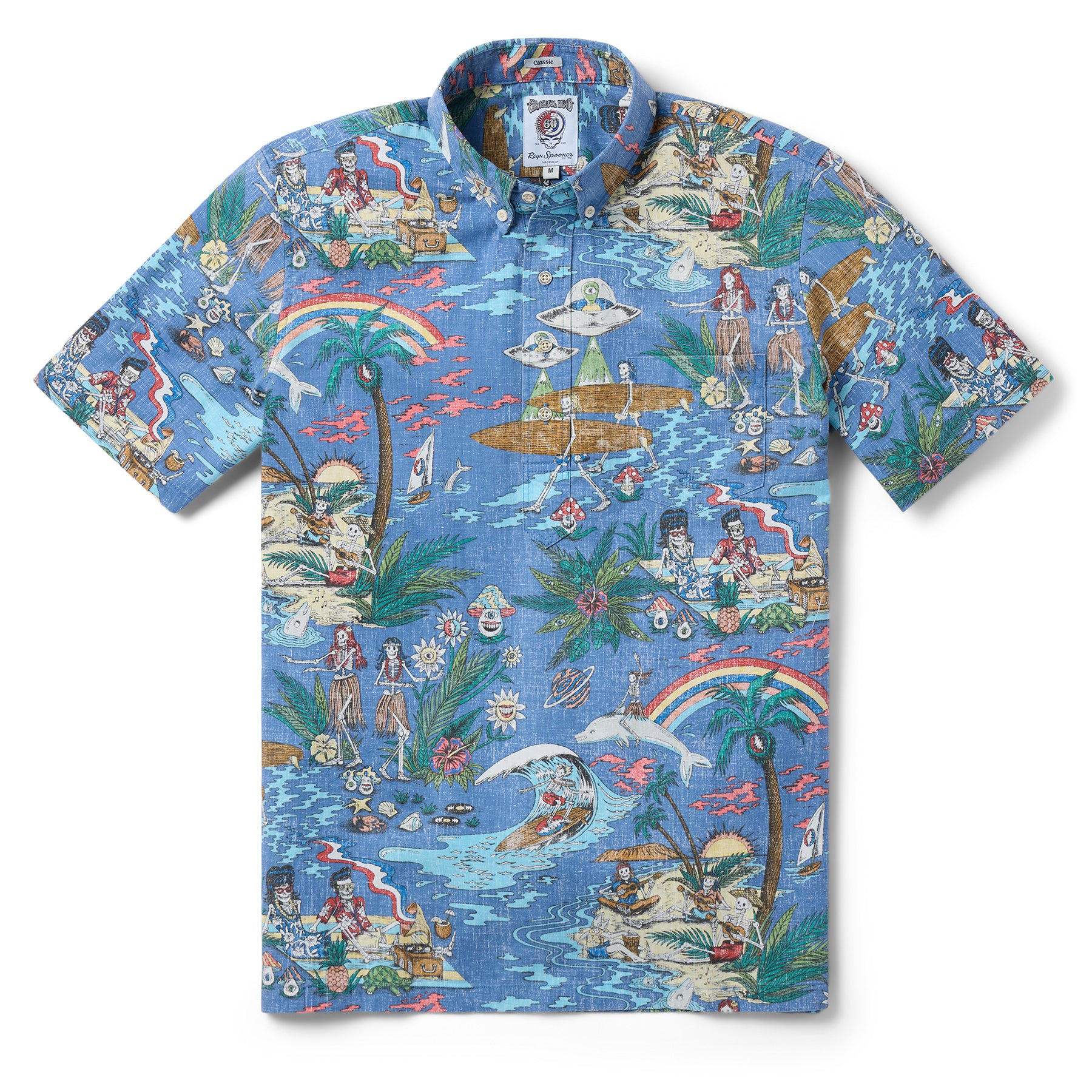 Reyn Spooner GRATEFUL DEAD "FAR OUT" PULLOVER in BLUE HORIZON