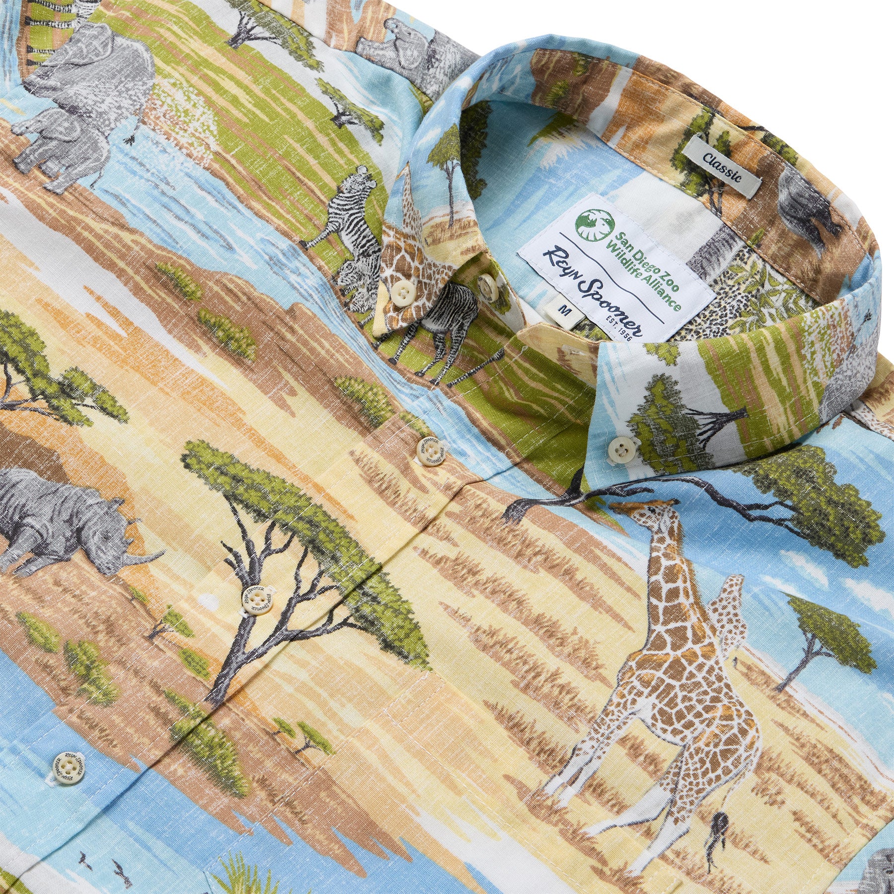 Reyn Spooner AFRICAN SAVANNA BUTTON FRONT in SUNSET