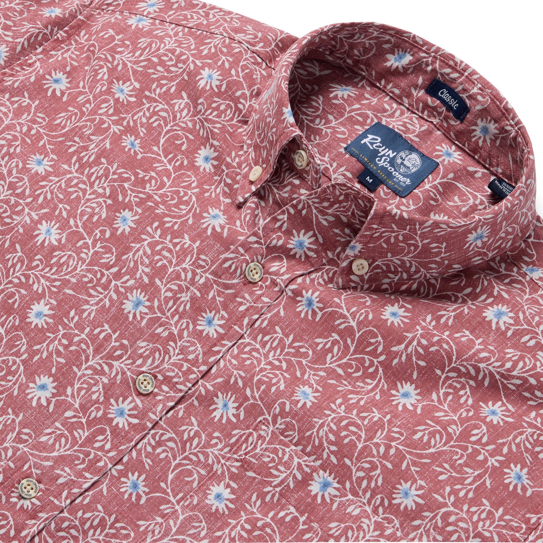 Reyn Spooner COUNTRY DAISY BUTTON FRONT in FADED GINGER