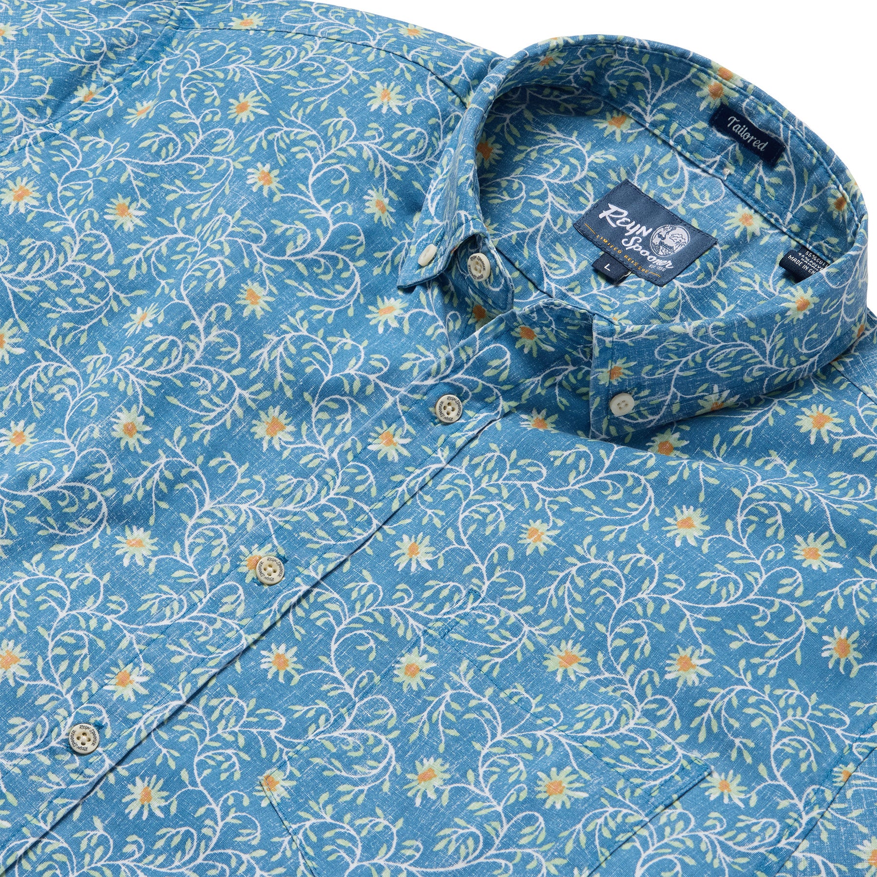 Reyn Spooner COUNTRY DAISY TAILORED in BLUE