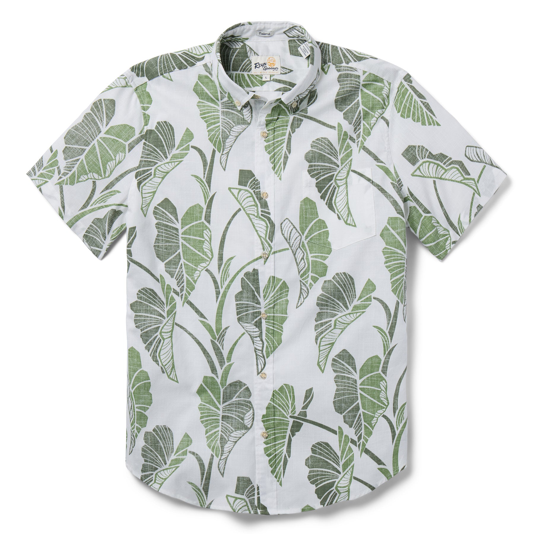 Reyn Spooner TRAILING TARO TAILORED in WHITE